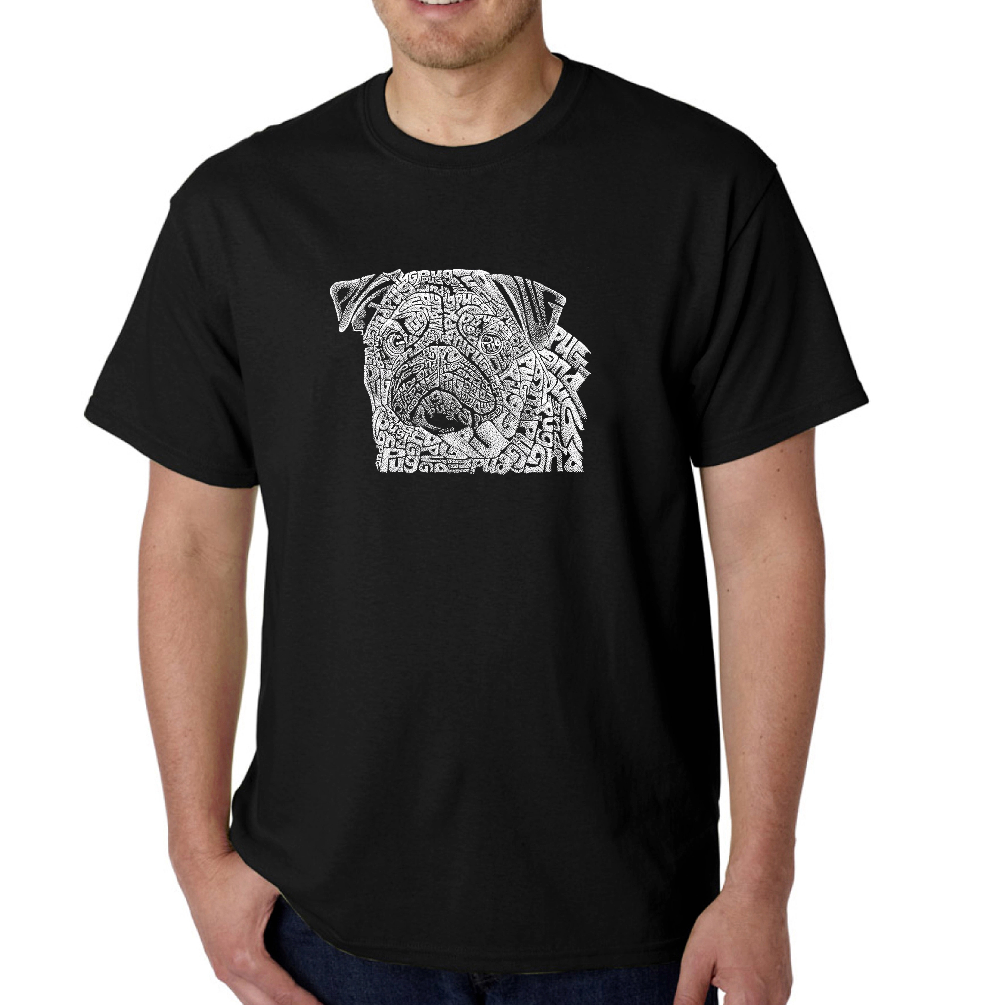 LA Pop Art Men's Word T-Shirt - Pug Face