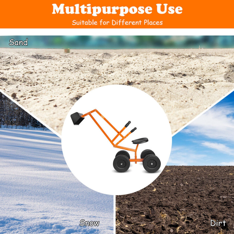 Hivvago Heavy Duty Kid Ride-on Sand Digger Digging Excavator