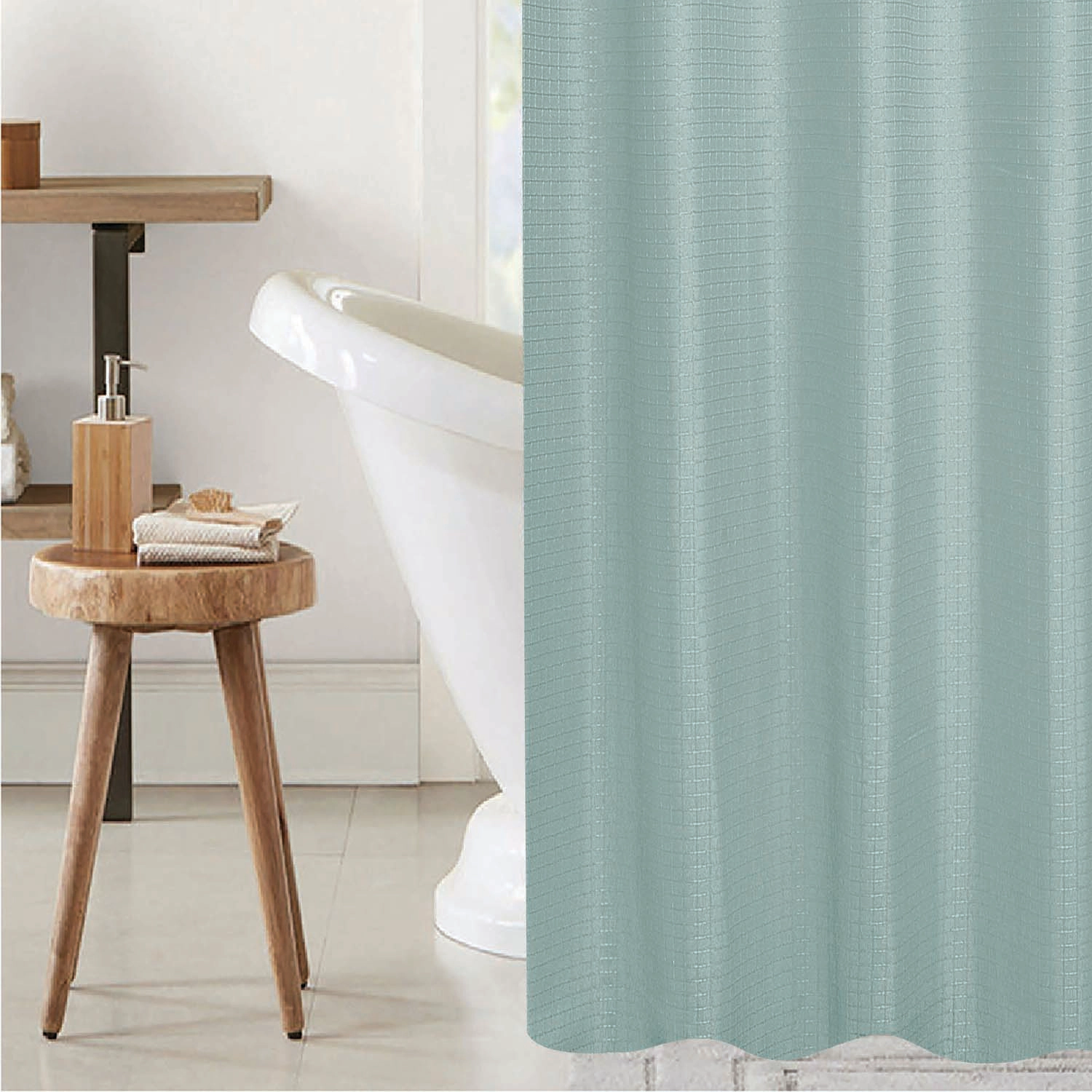 RT Designer Collection Bliss Waffle Shower Curtain 70" x 72