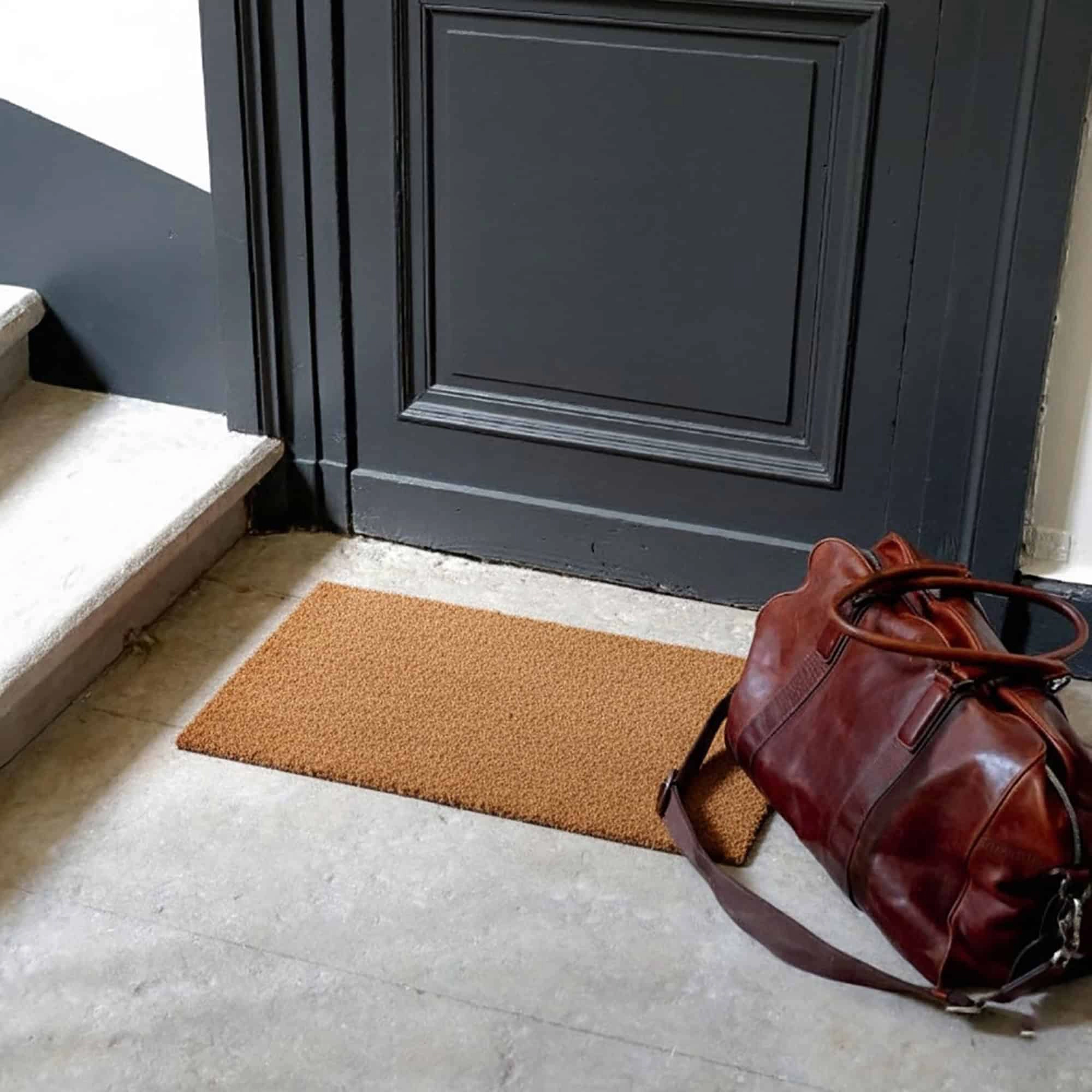 Evideco French Home Goods Natural Classic Coir Doormat 24 x 13 Inches