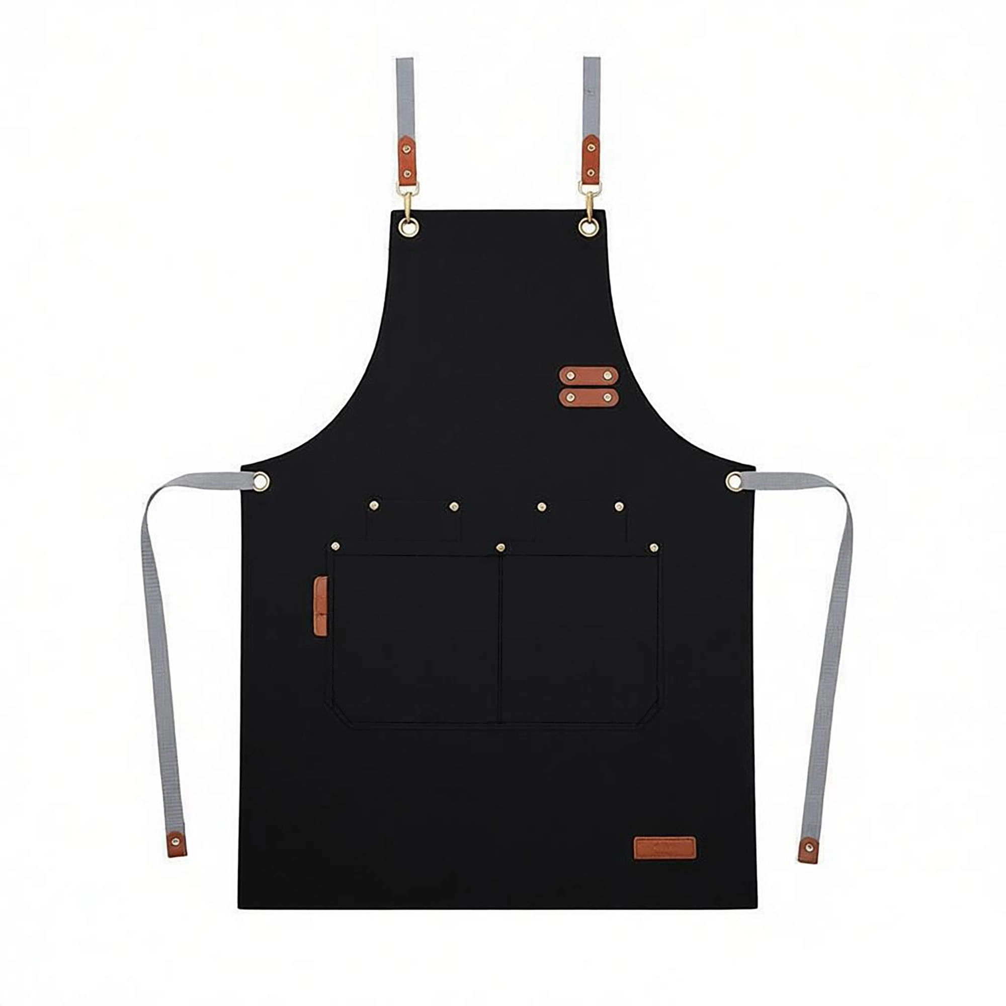 Alilang Women Canvas Work Apron with Multi Pocket Kitchen for Cooking Baking Cleaning Gardening
