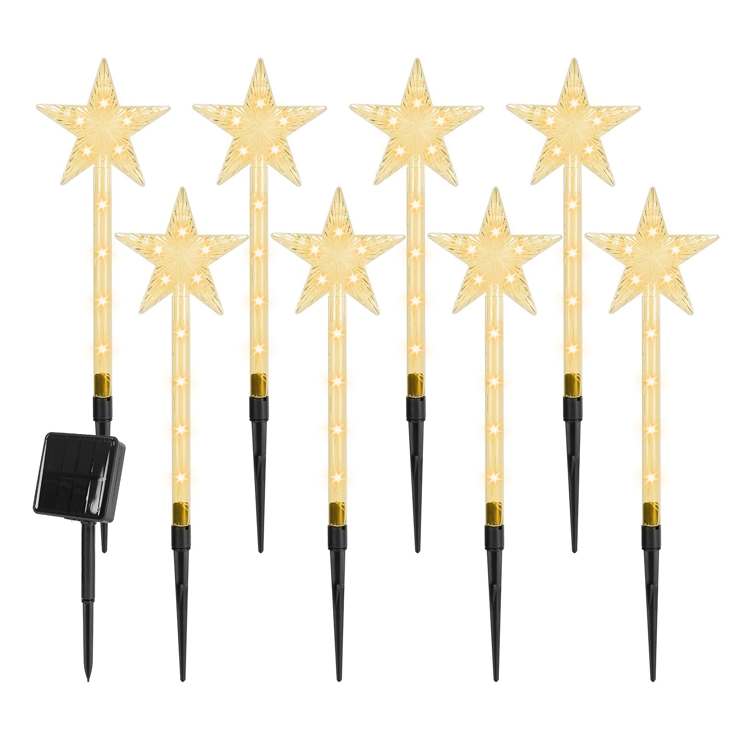 GBruno Solar 8-Pack Star Pathway Lights