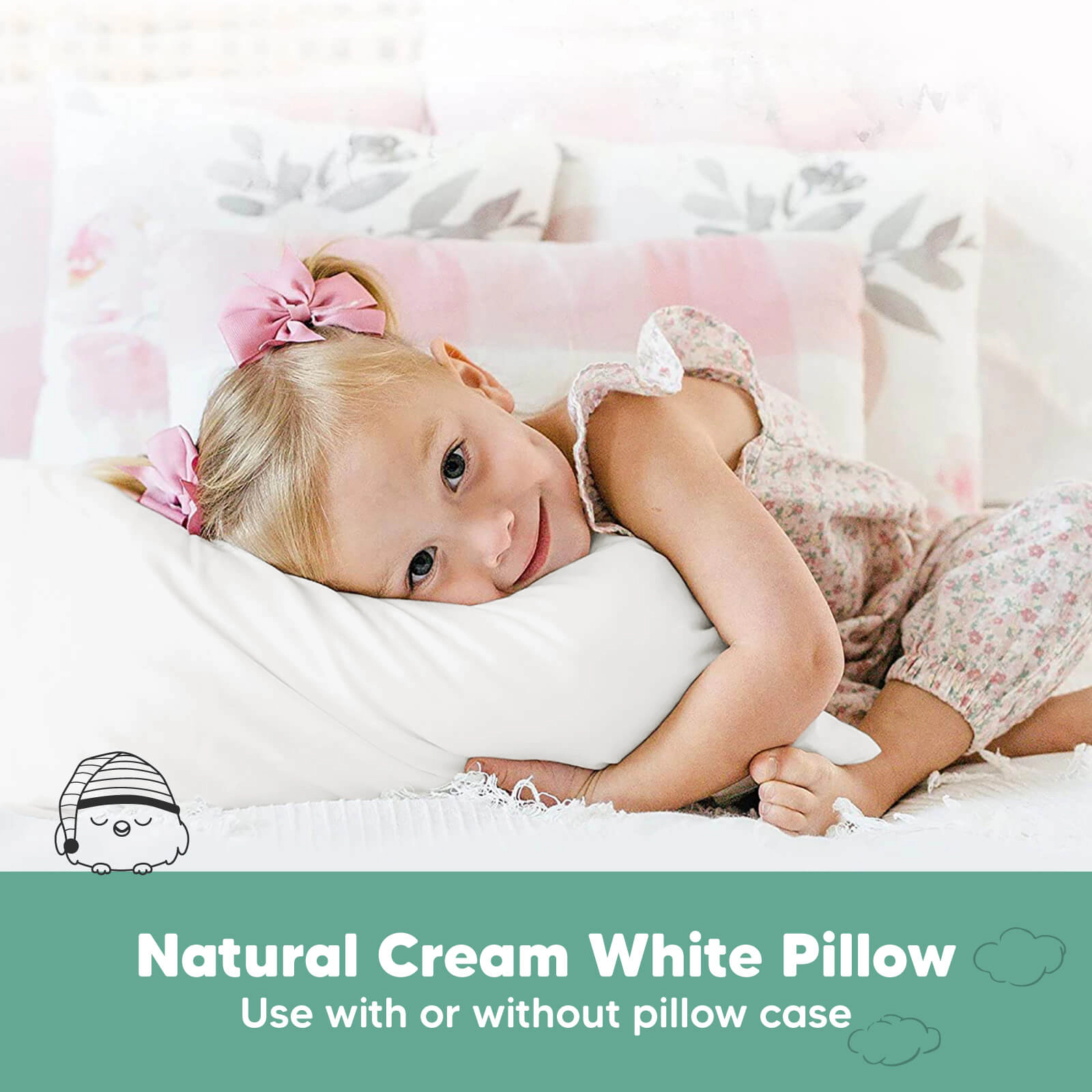 KeaBabies 1-Pack Toddler Pillow Without Pillowcase