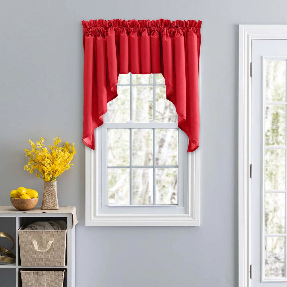 Ellis Stacey 3" Rod Pocket High Quality Fabric Solid Color Window Lined Swag Set 126"x63