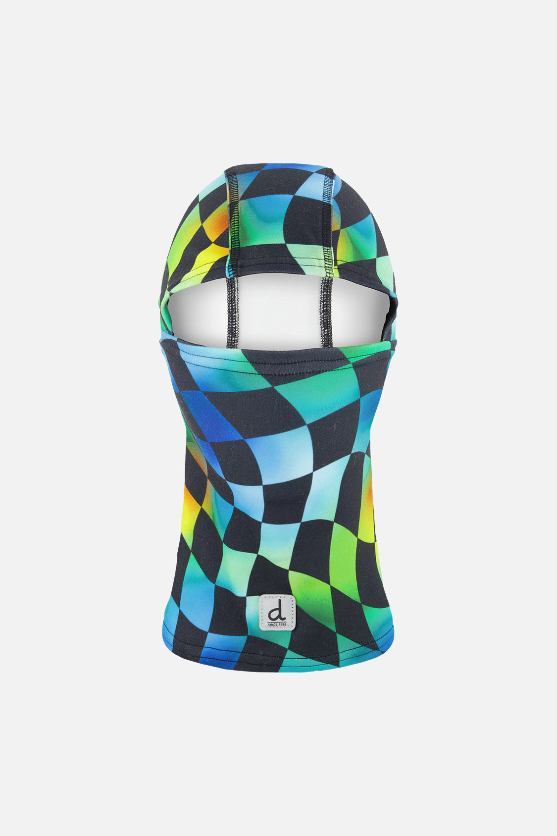 Deux par Boys Brushed Jersey Checkered Print Balaclava with Reflective Patch