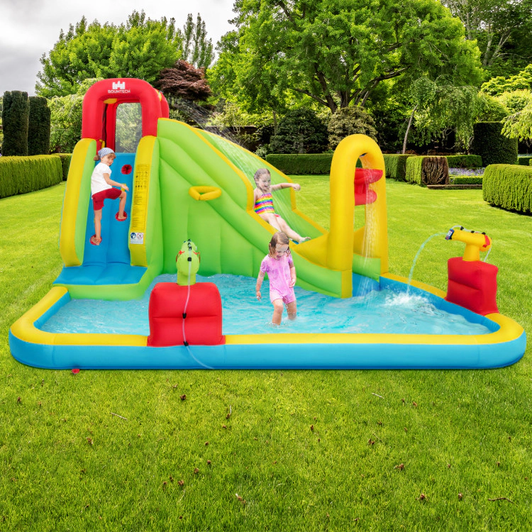 Hivvago Outdoor Inflatable Water Bounce House with 480W Blower