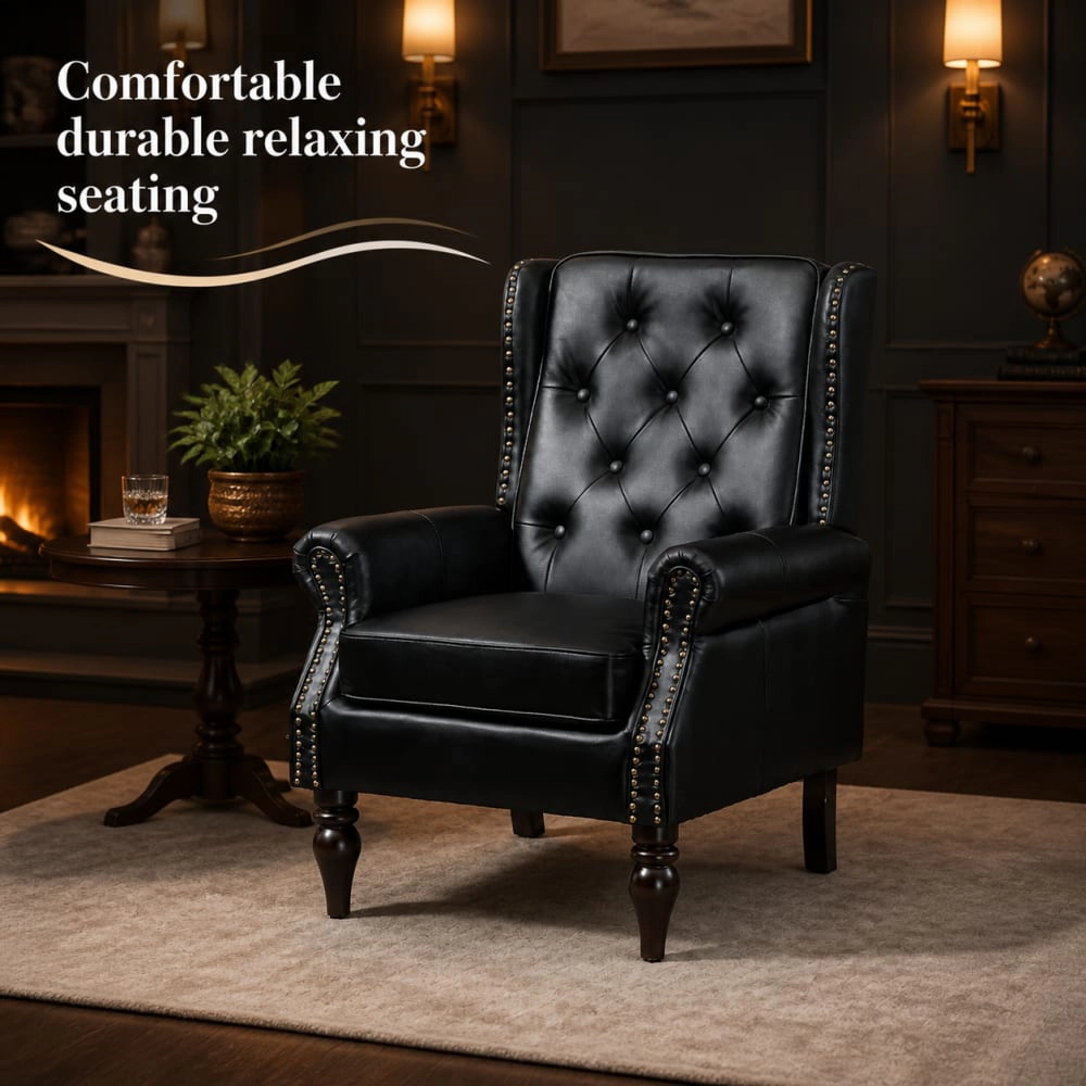 GOODSILO Modern Upholstered Accent Chair Comfortable Leisure Seating