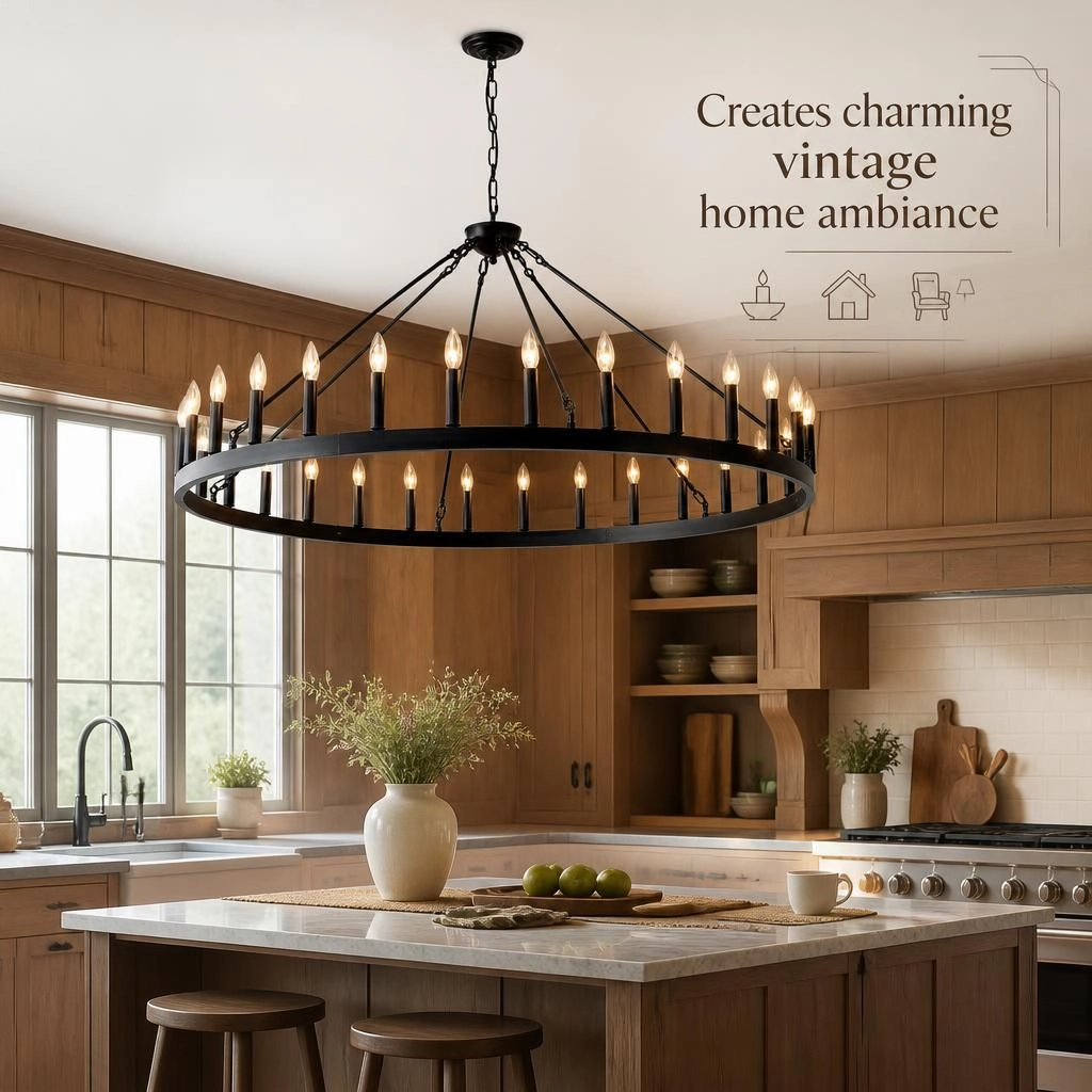 ELEMENT ACE Modern Round Iron Ceiling Light