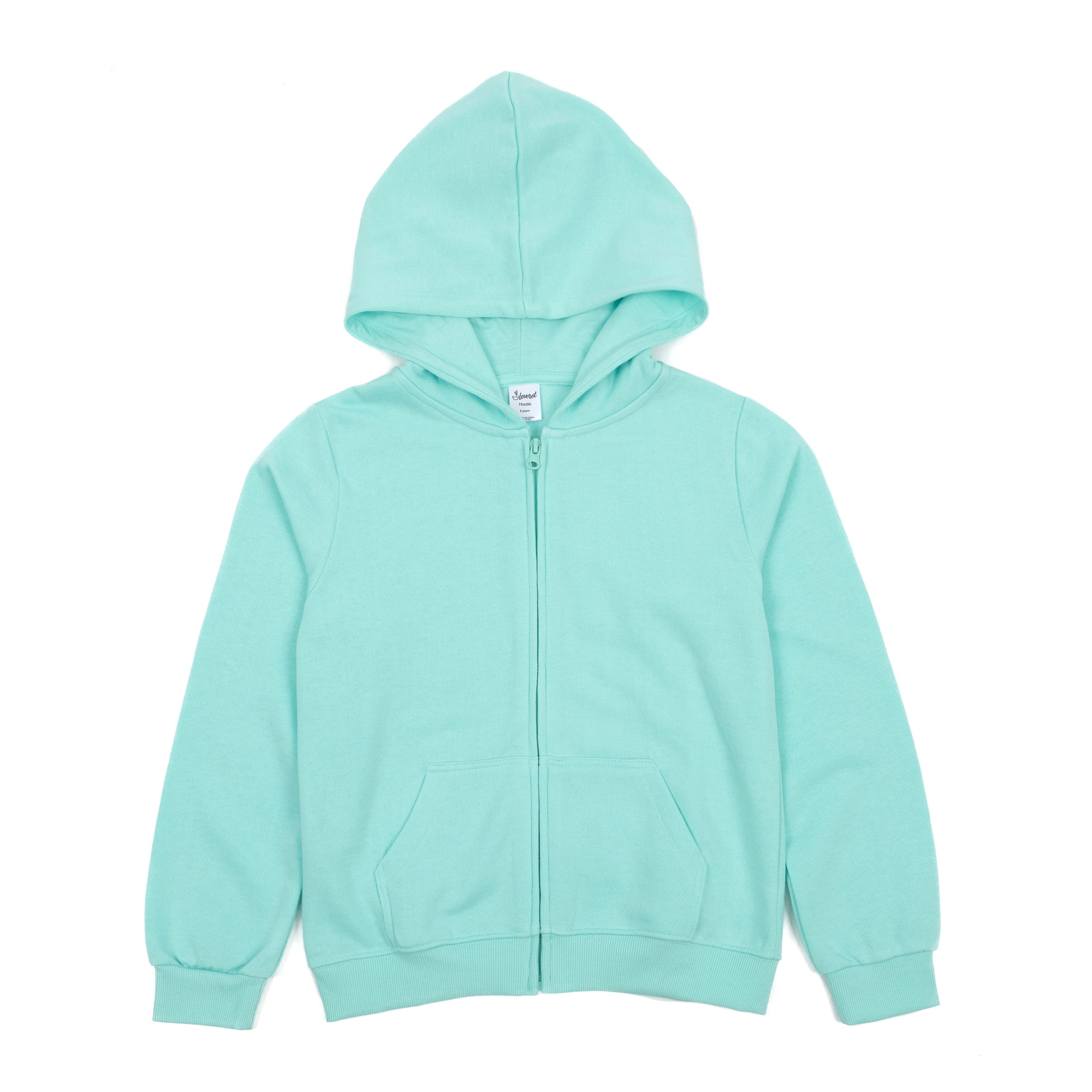 Leveret Toddler/Kid Basics Classic Solid Full Zip Hoodie Sweatshirt