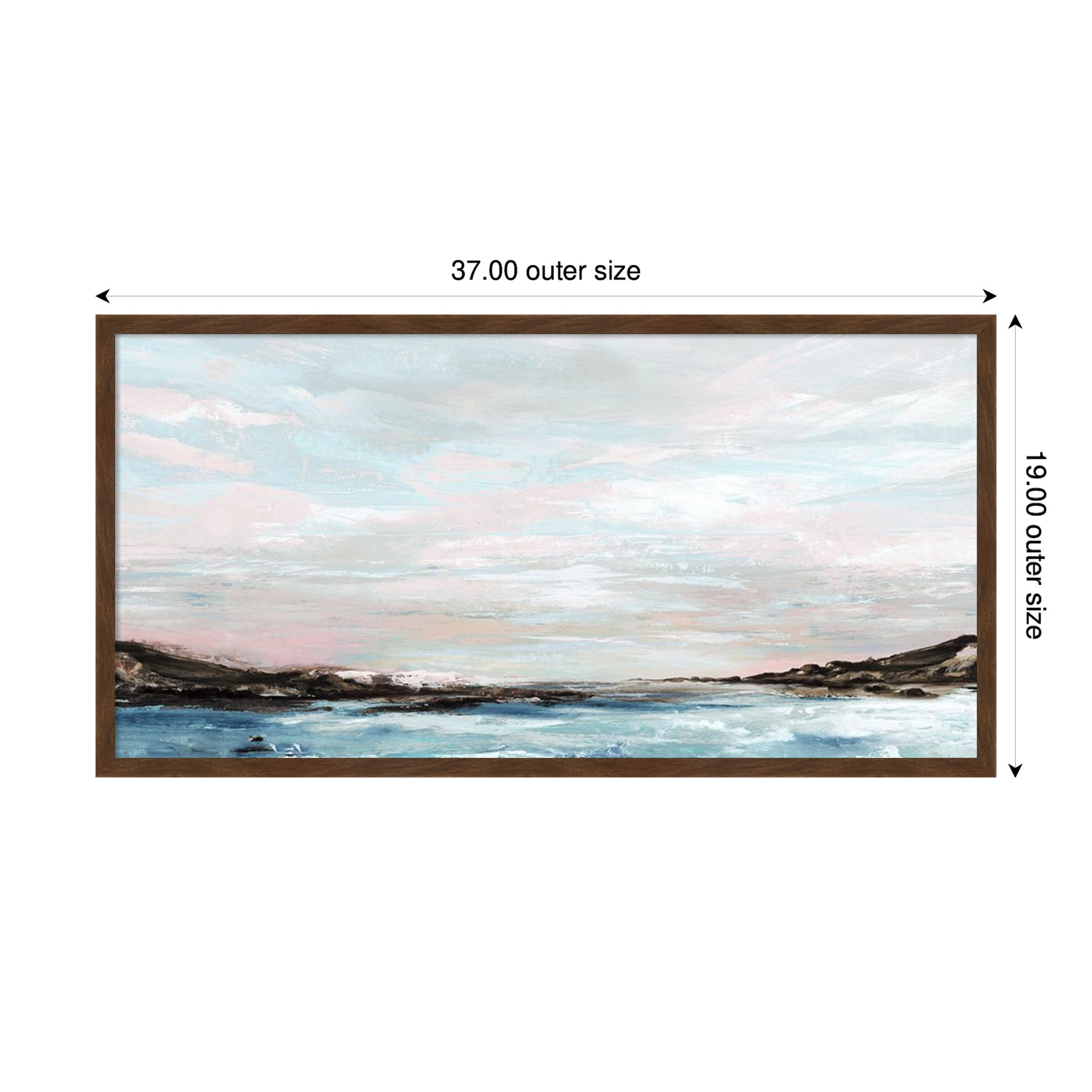 Amanti Art Calm Waters Under Pastel Skies Framed Canvas Wall Art Print