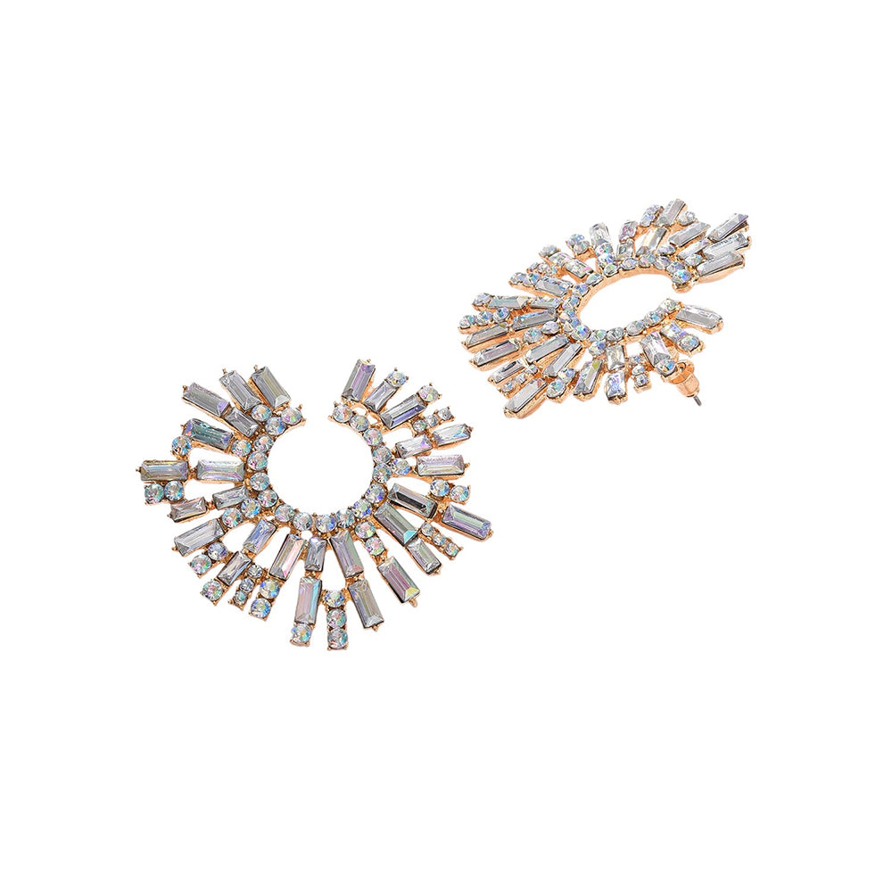 SOHI Women's Snowflake Drop Earrings