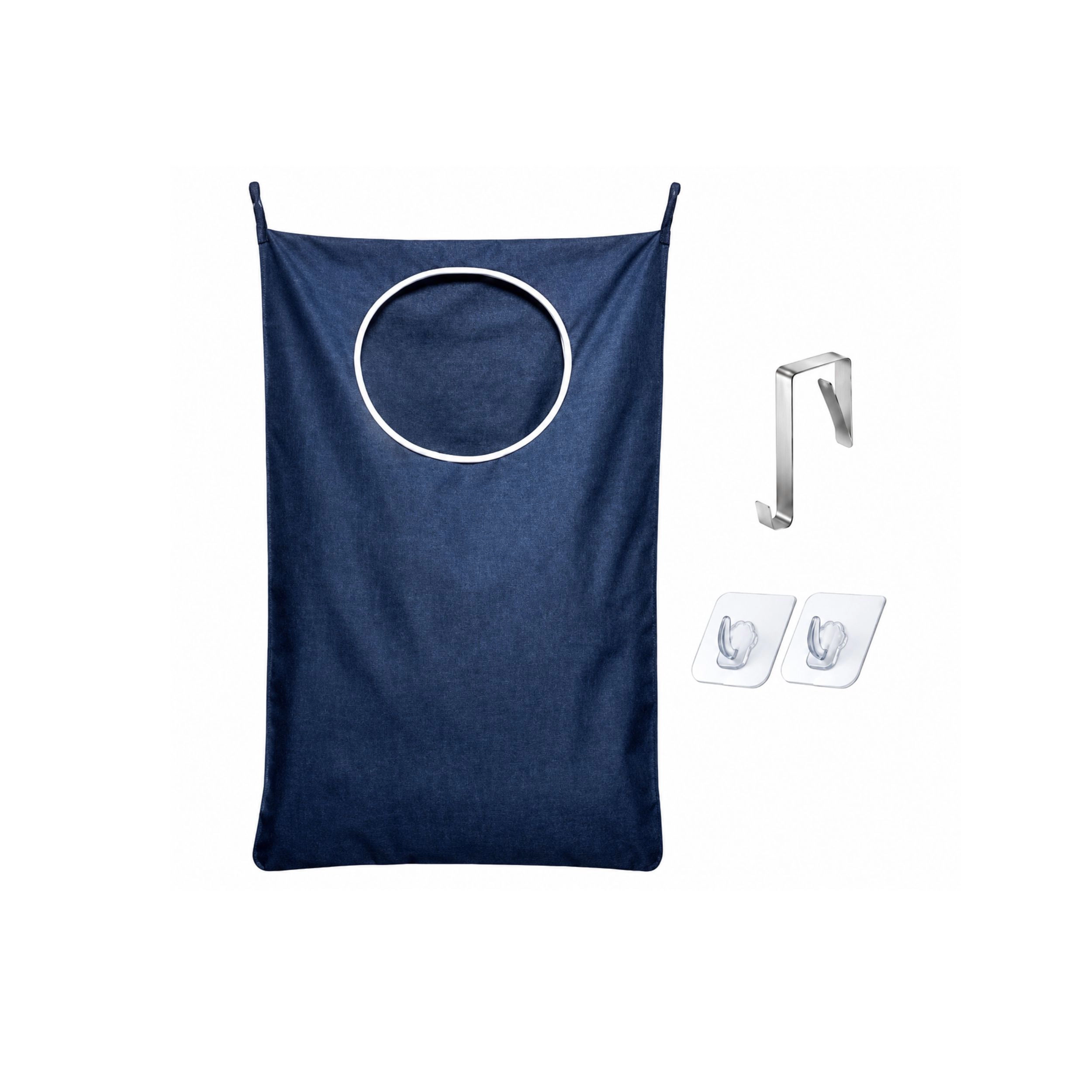 Stock Preferred Hanging Laundry Hamper Bag with Hooks for Dirty Clothes Storage