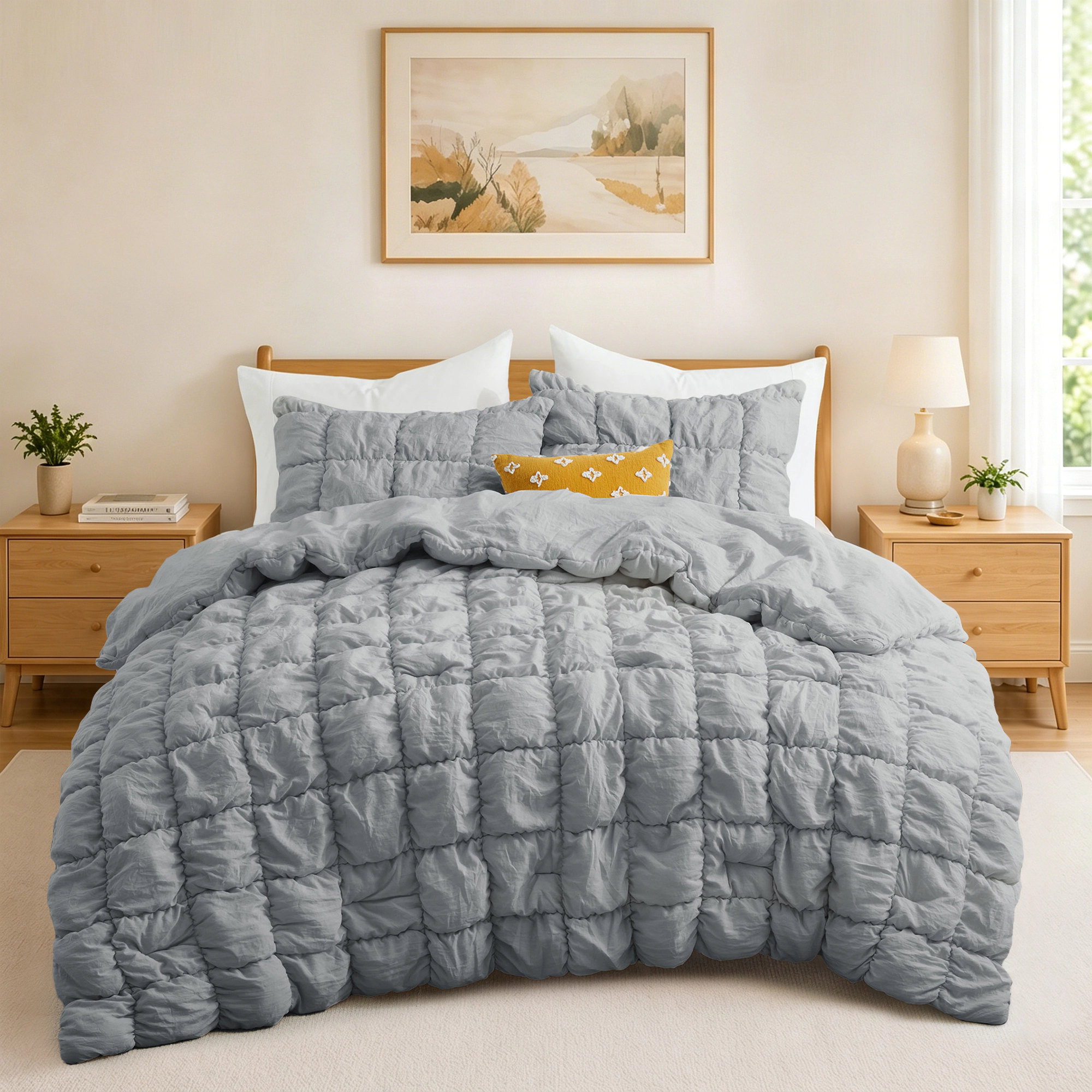 Unikome Fluffy Comforter, All Season Quilted Down Alternative Cloud-Like Soft Bedding