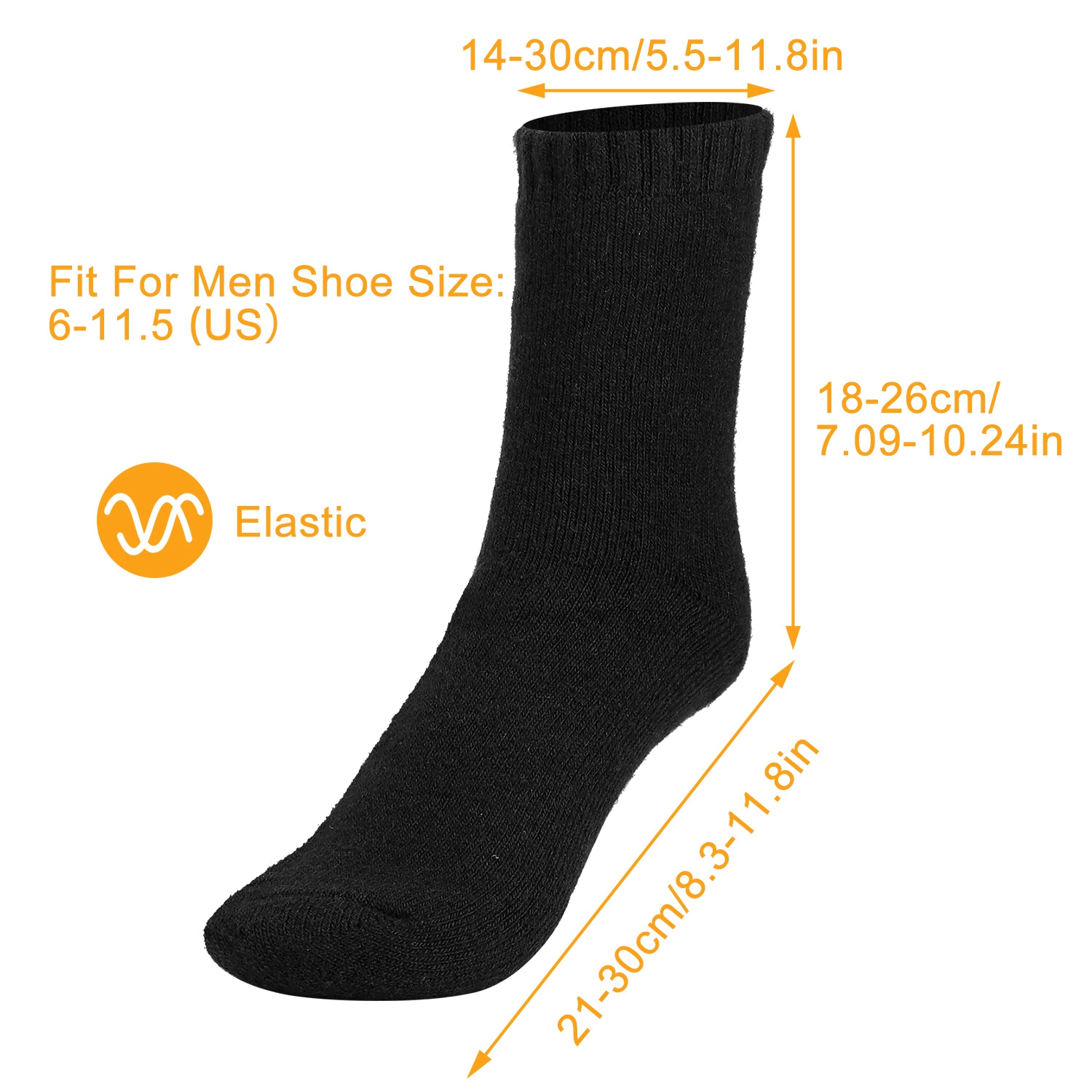 GBruno Thermal Wool Blend Socks, 3 Pairs