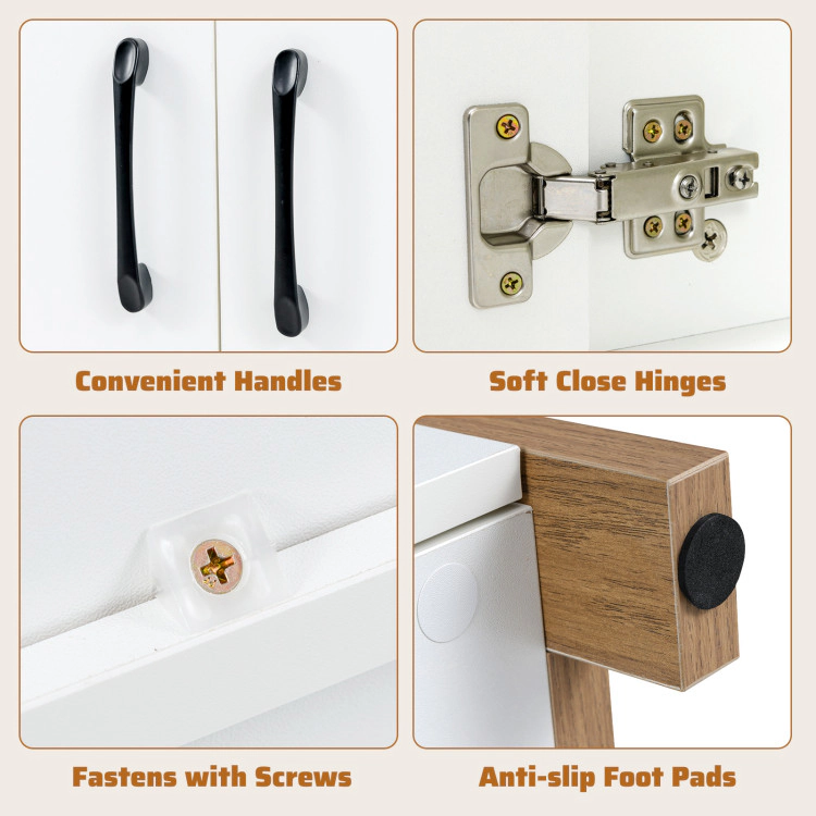 Hivvago Kitchen Storage Cabinet With Drawer Pull-Out Shelf And 2 Doors