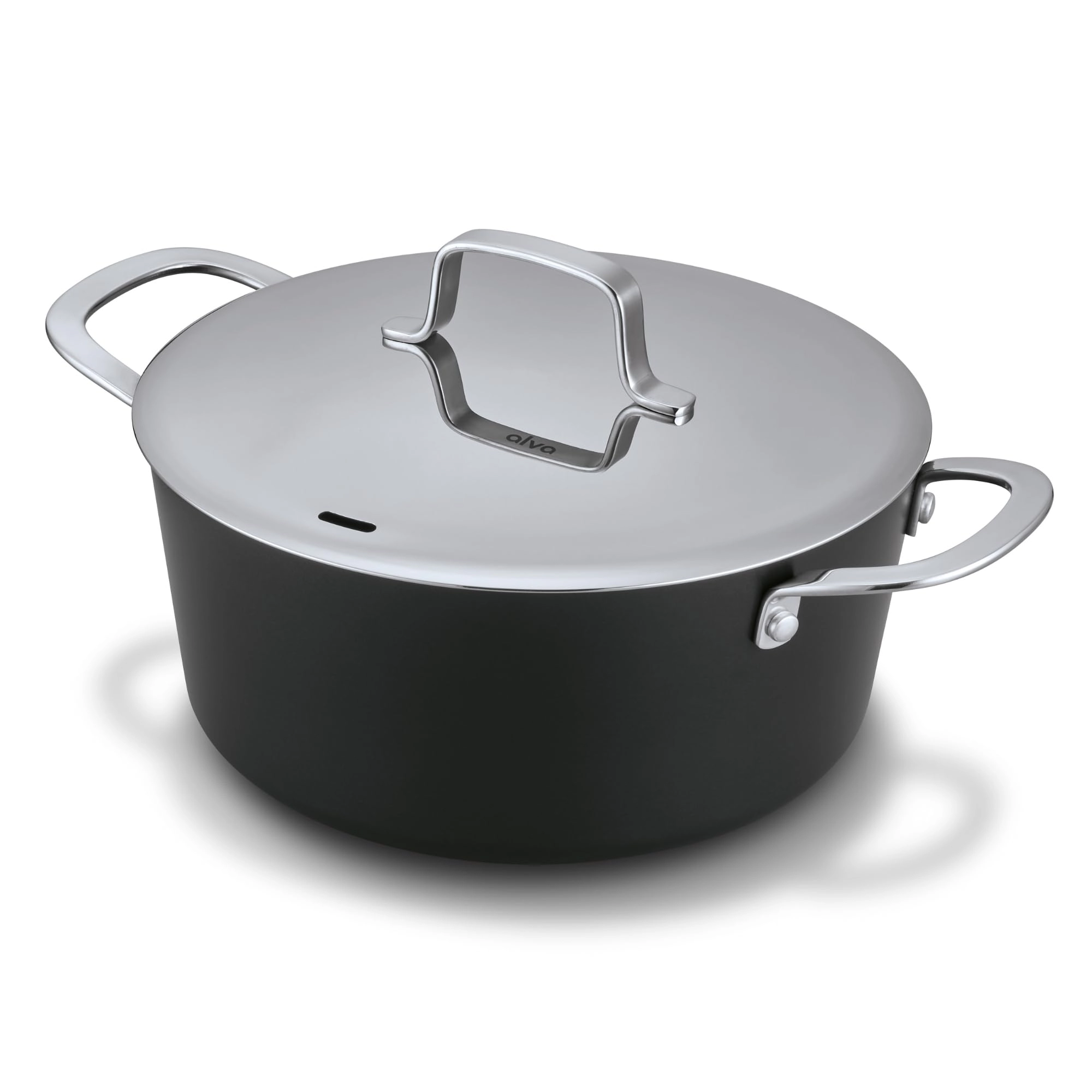 Alva Maestro 4.5 Qt Aluminum Stock Pot with Lid - Ceramic Coated Nonstick