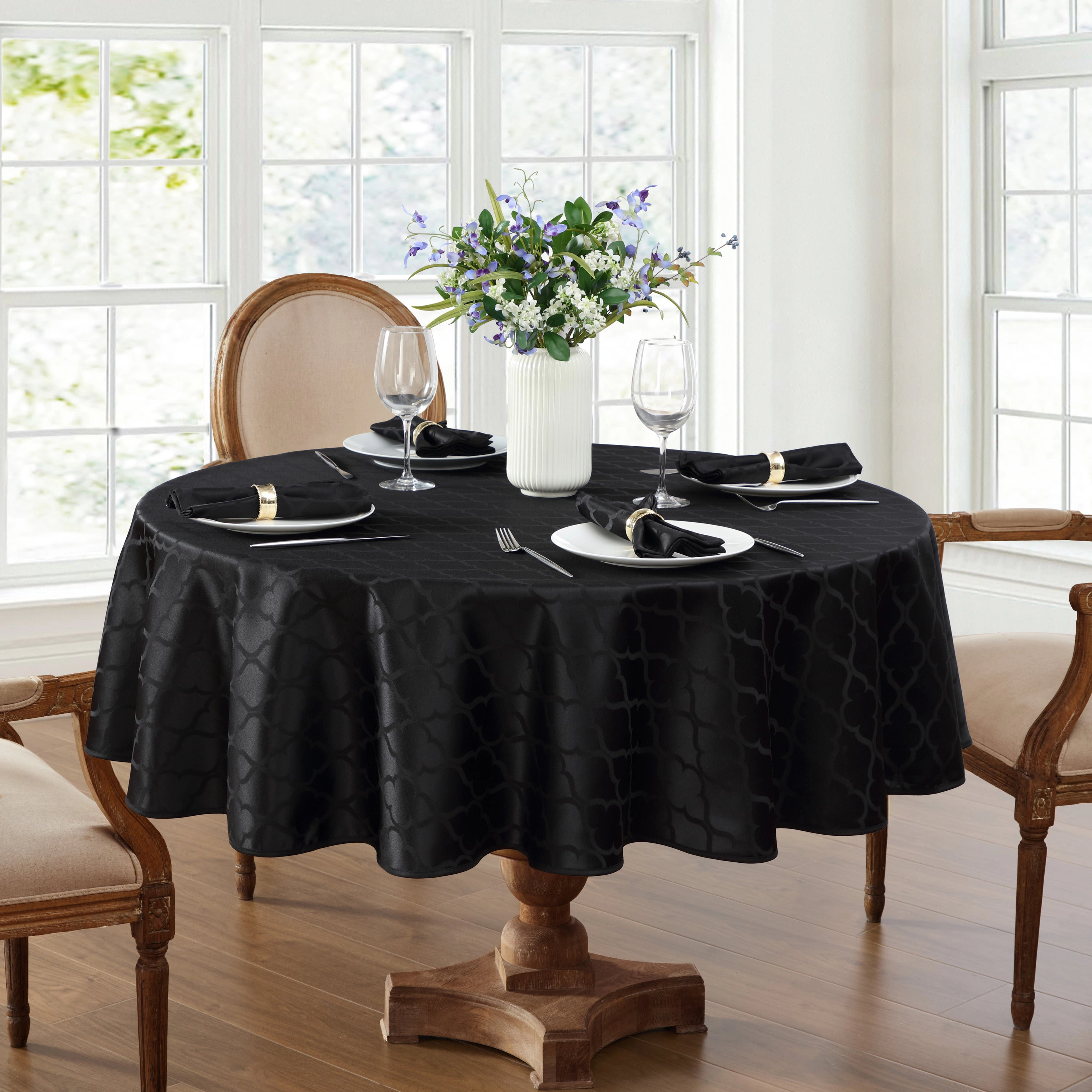 HLC.ME Modena Lattice Jacquard Fabric Water Resistant Dining Table Napkins - Set of 4