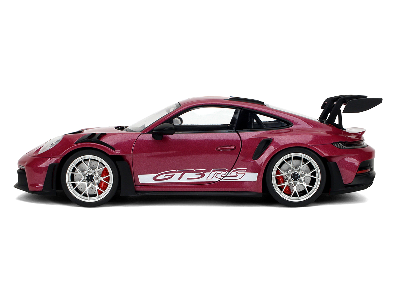 Jada Porsche 911 GT3 RS Red Violet Metallic with White Stripes "Pink Slips" Series 1/18 Diecast Model Car by Jada