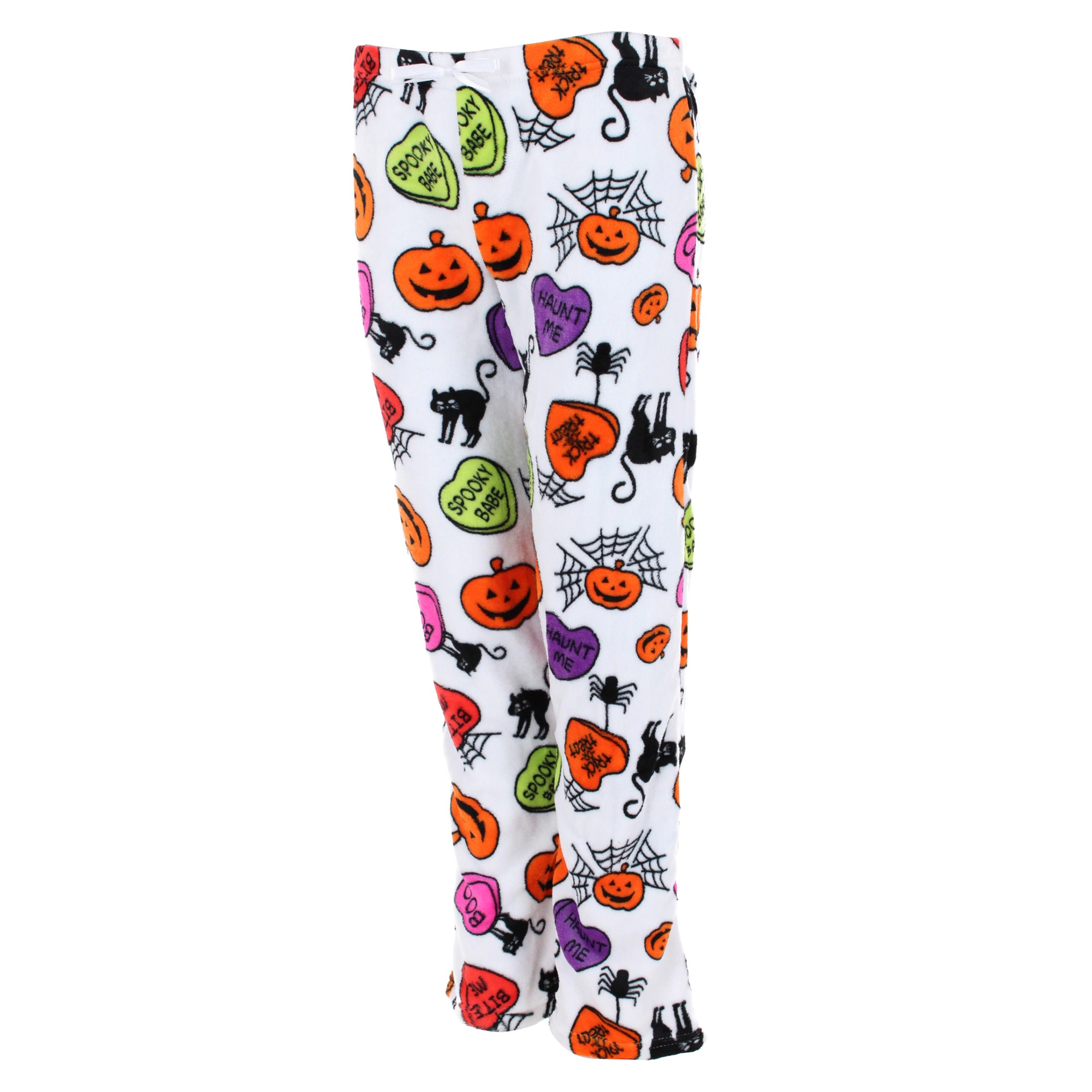 CTM Women's Halloween Candy Heart Plush Pajama Pants by Weekending
