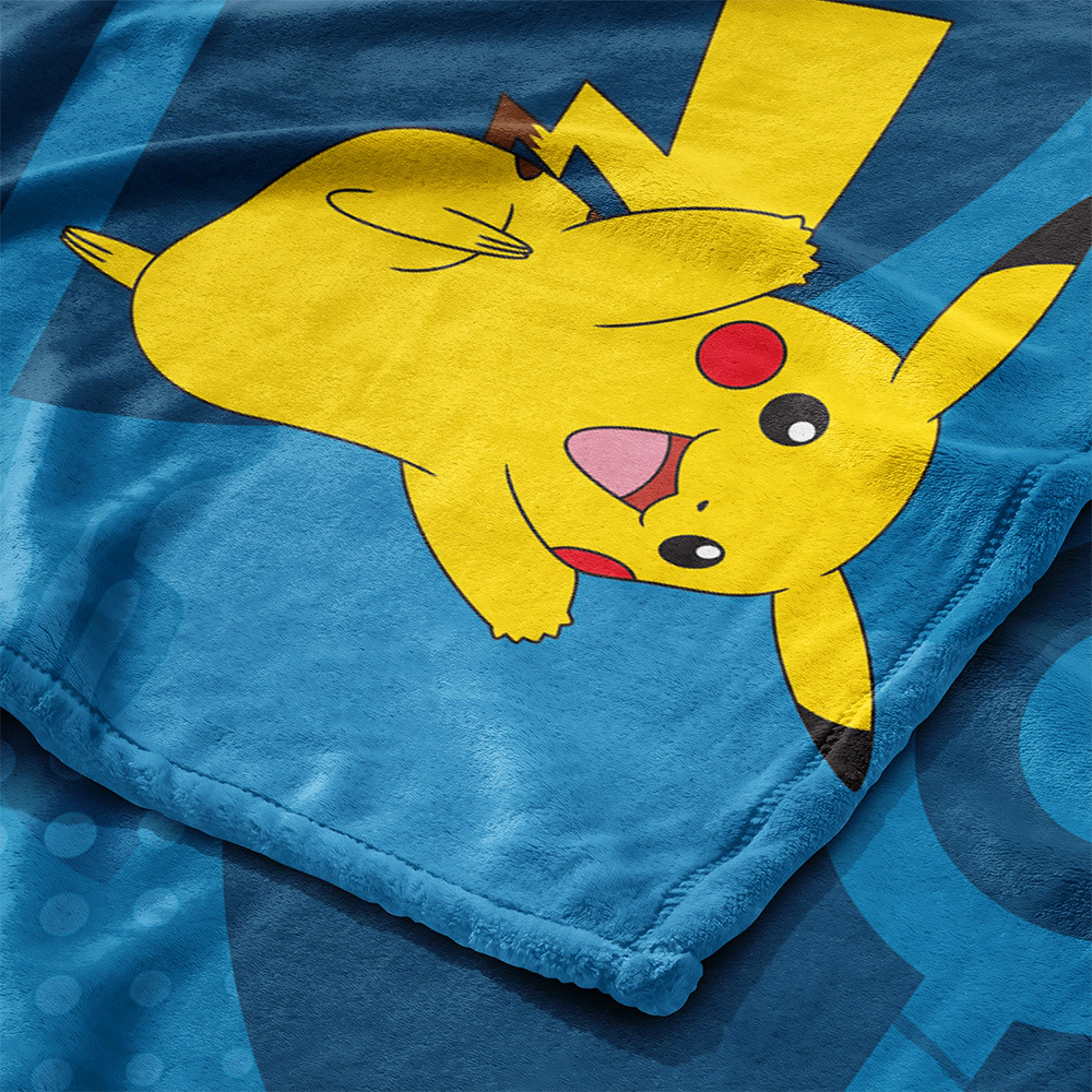 Sweet Home Collection Kids Pokémon Starters Micro Raschel Throw Blanket 46"x60"