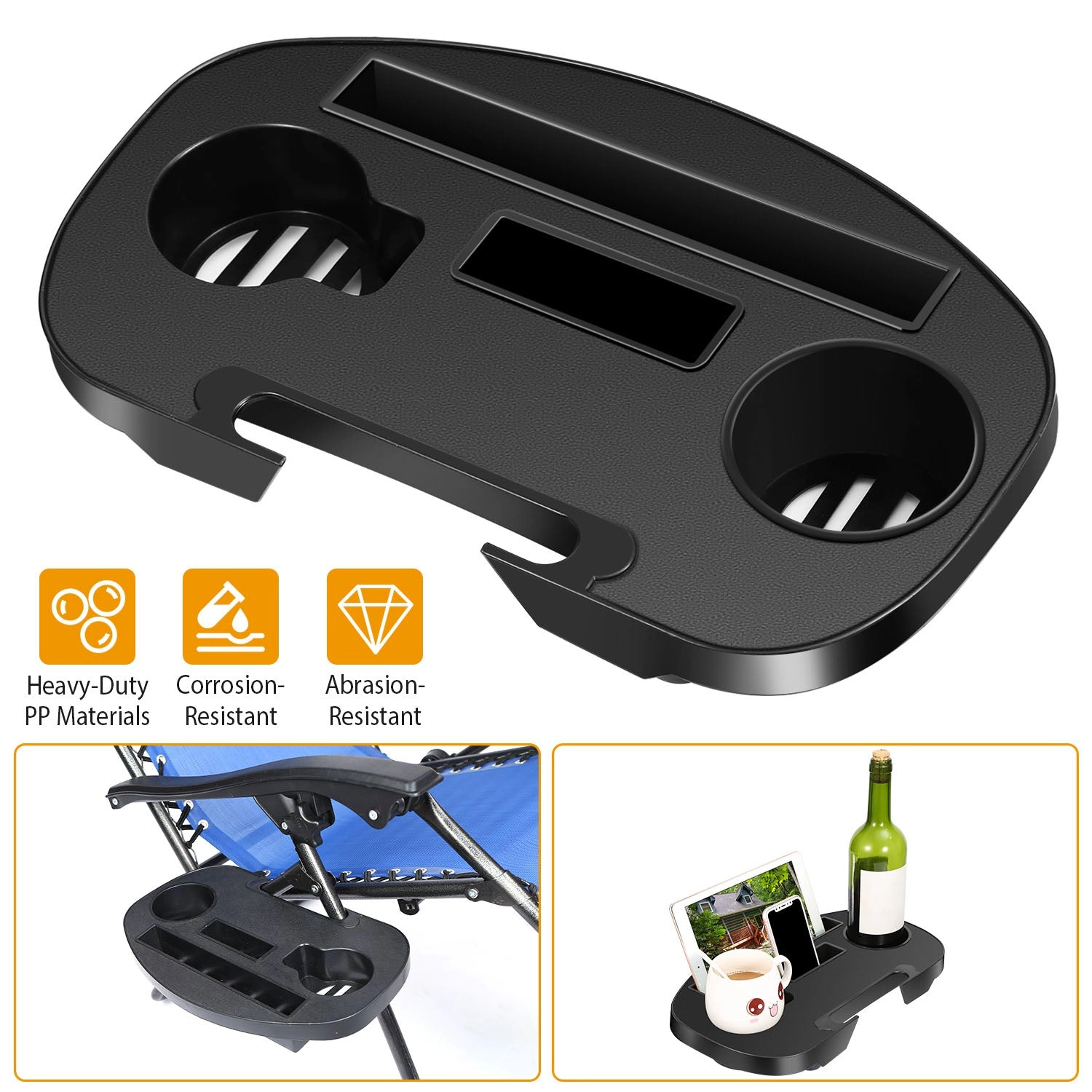GBruno Clip-On Zero Gravity Chair Side Tray
