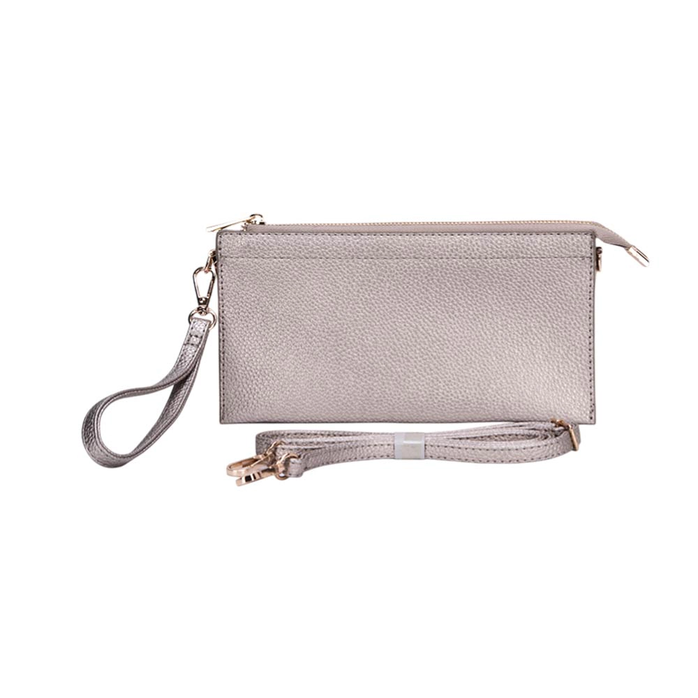 Fashnzfab Faux Leather Slim Wallet Crossbody Bag