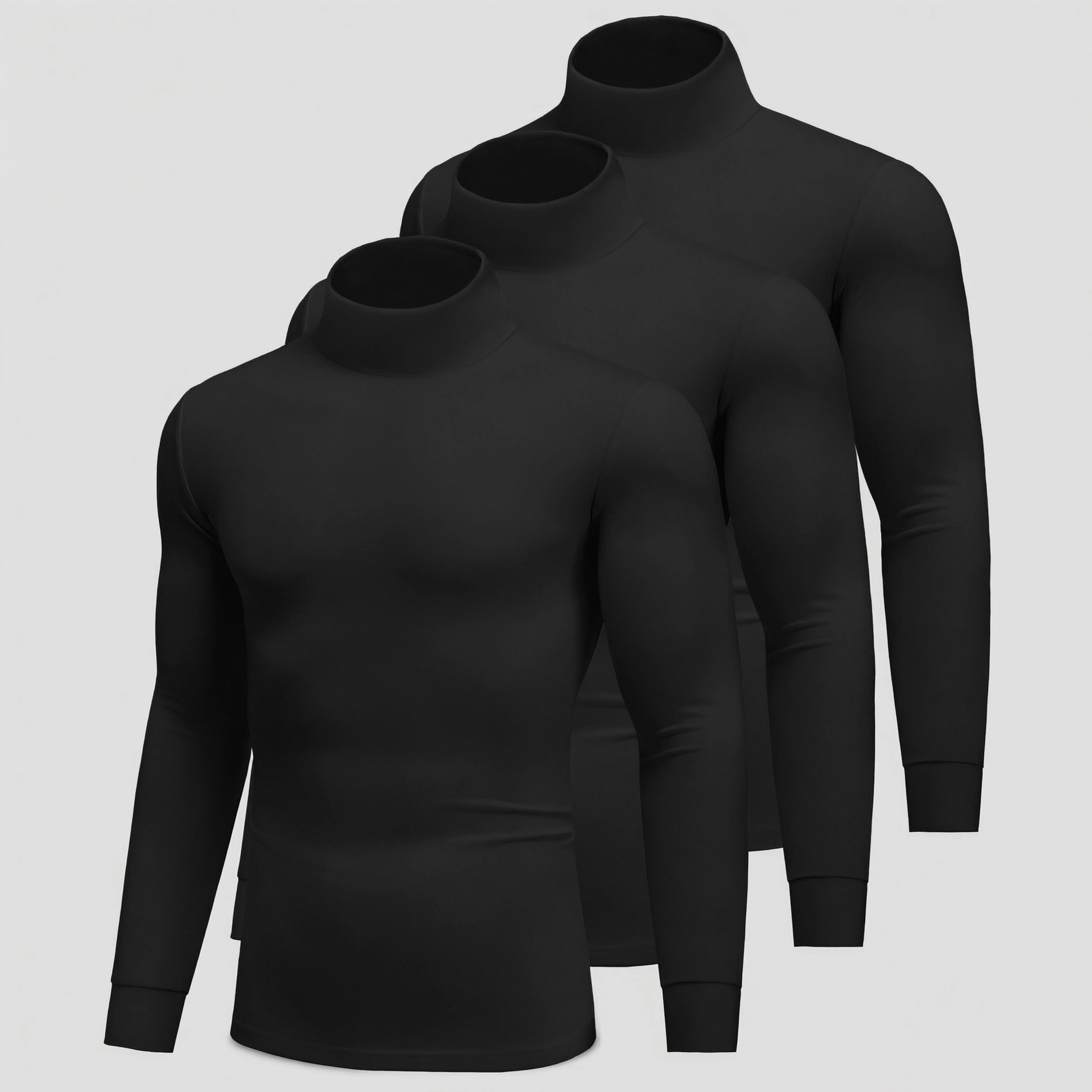 Ekouaer Men's Mock Neck Long Sleeve Slim Fit T-Shirt