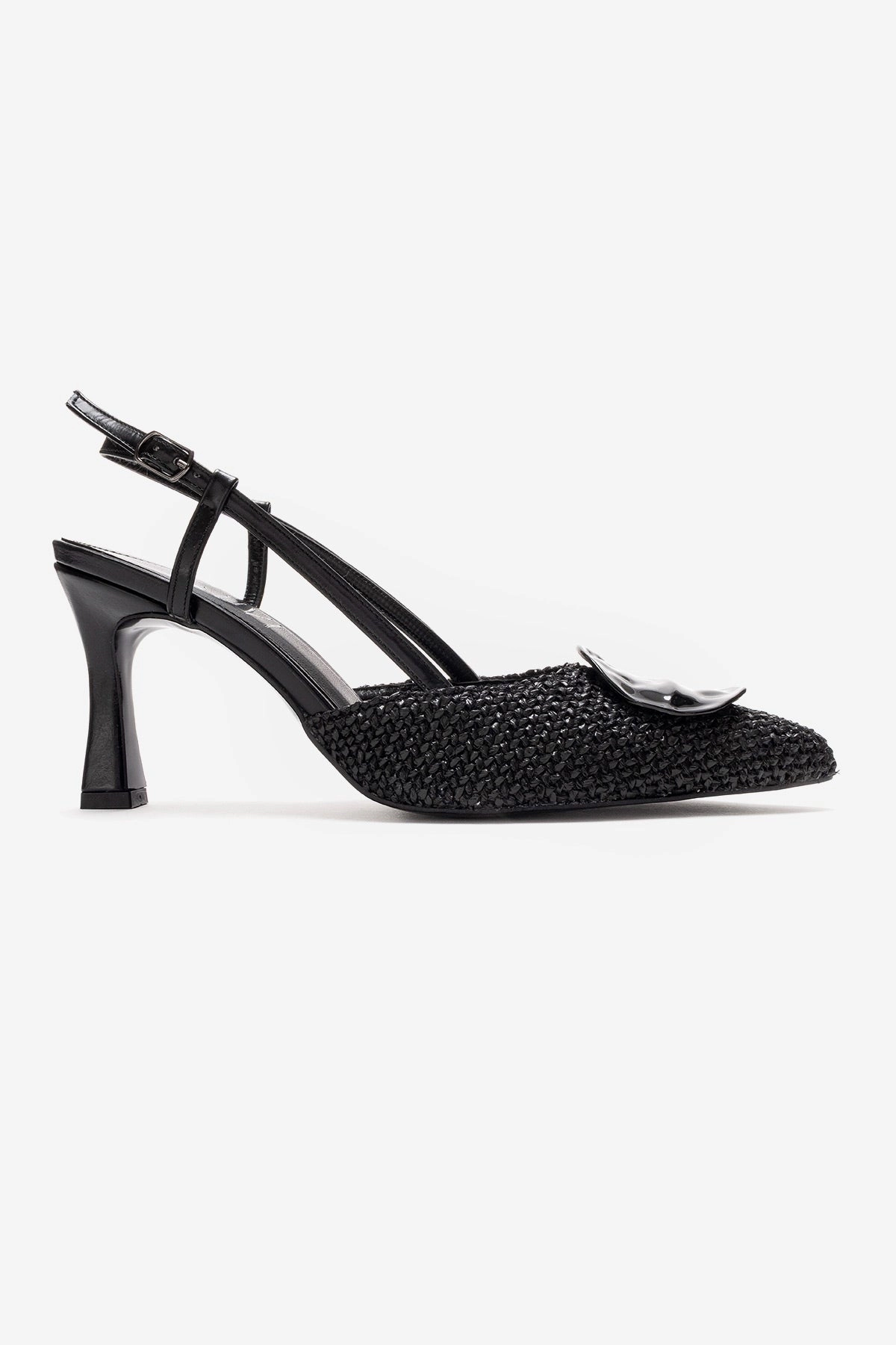 Prologue Shoes Womens Levia Woven Pointed Toe Slingback Pump