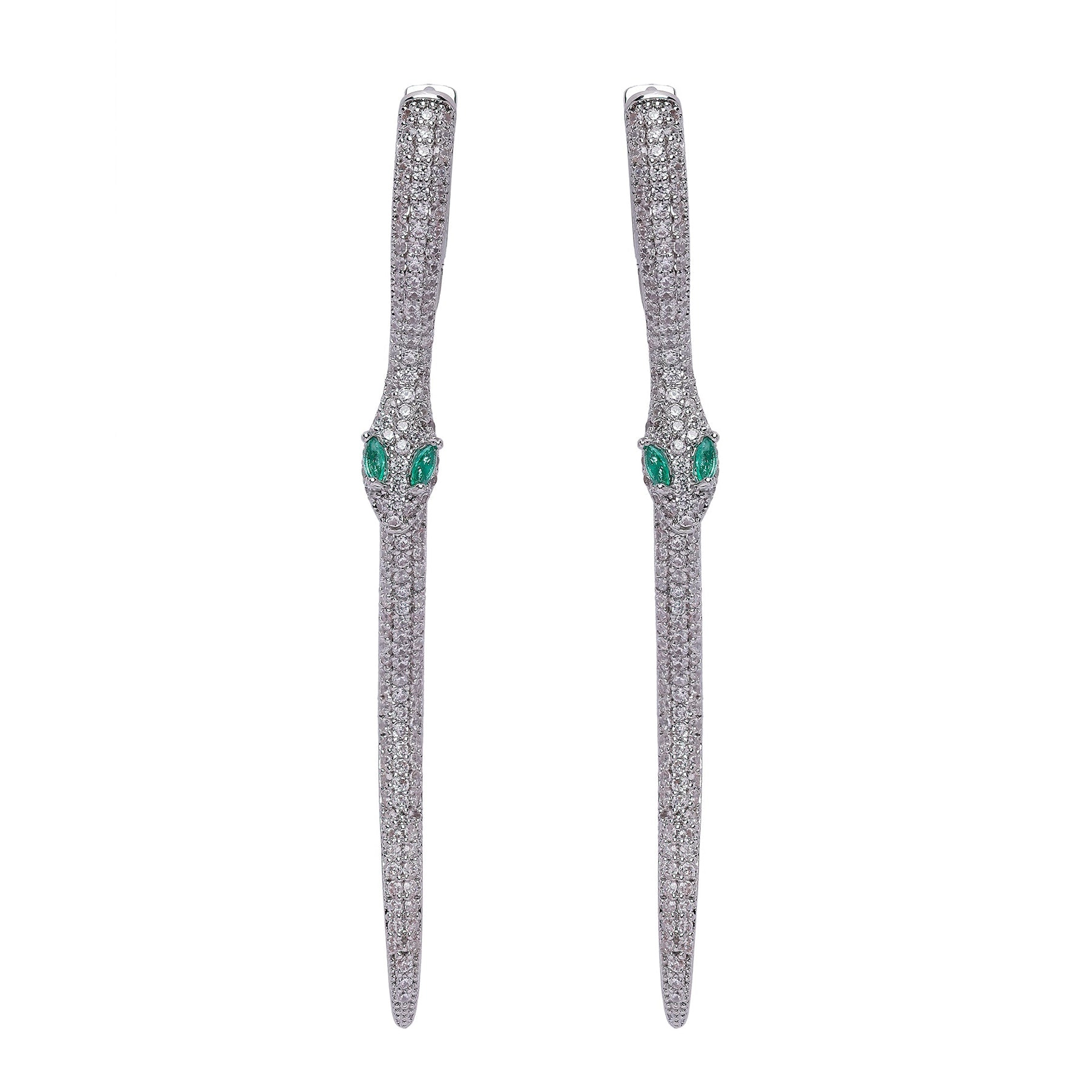 AGP PARIS Womens Diva Bold Snake Drop Earrings