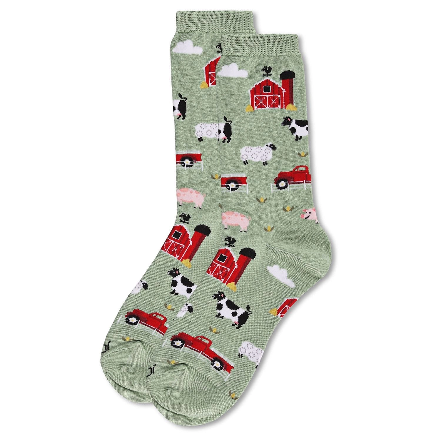MeMoi Farm Fun Bamboo Blend Crew Socks