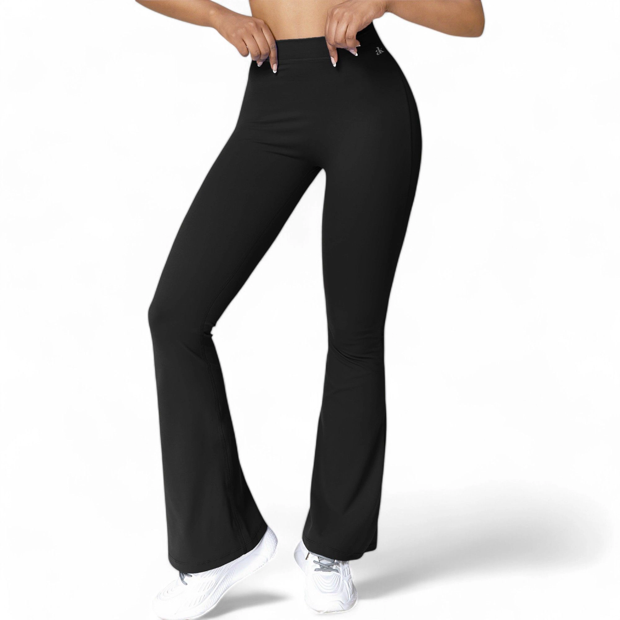 Anna-Kaci Women's High-Waist Flare Leg Pants with Stretch Fabric