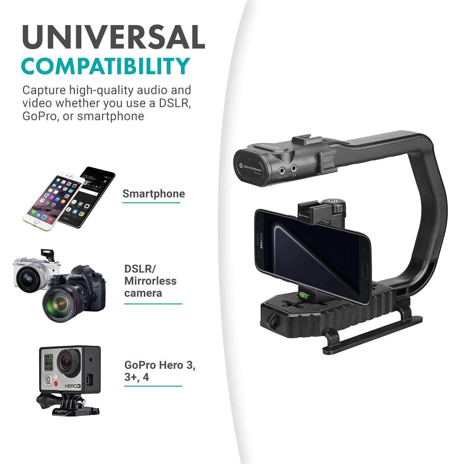 Movo MicRig-W1 Wireless Microphone Filmmaker Handle