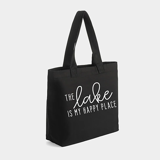 Simply Sage Market - Zippered Canvas Tote - The Lake Is My Happy Place