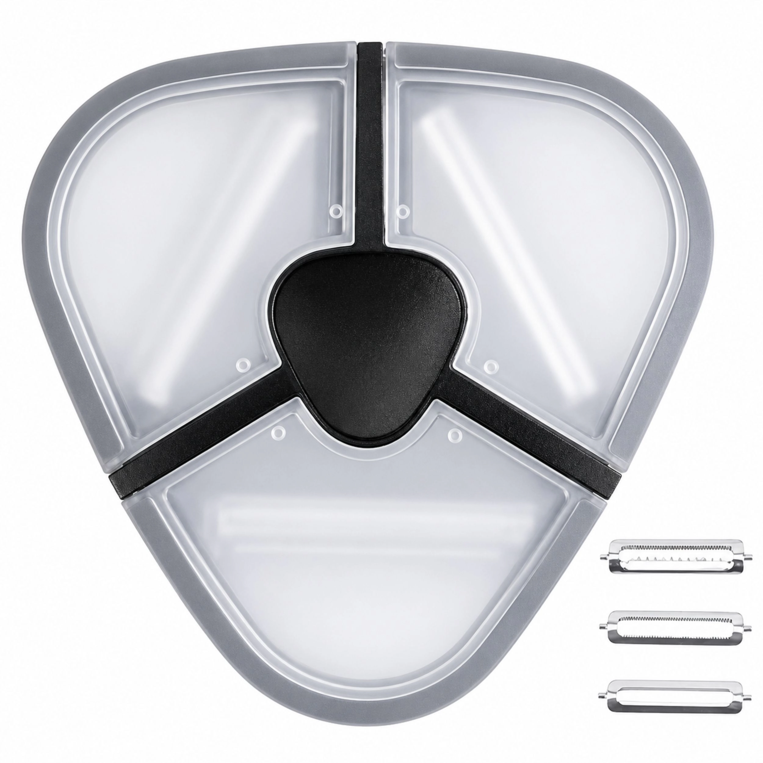 Home Collection 3-in-1 Stainless Steel Rotary Peeler Vegetable Fruit Slicer Grater Tool