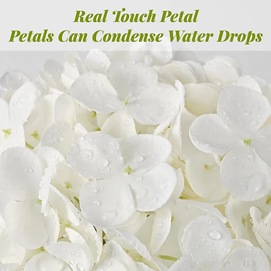 PUPWE 421in Hydrangea Artificial Flowers  Latex Real Touch Hydrangeas (blue)