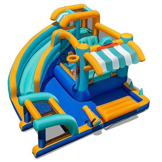 Hivvago Inflatable Water Slide Bounce House Kids Jump Castle with Water Cannon