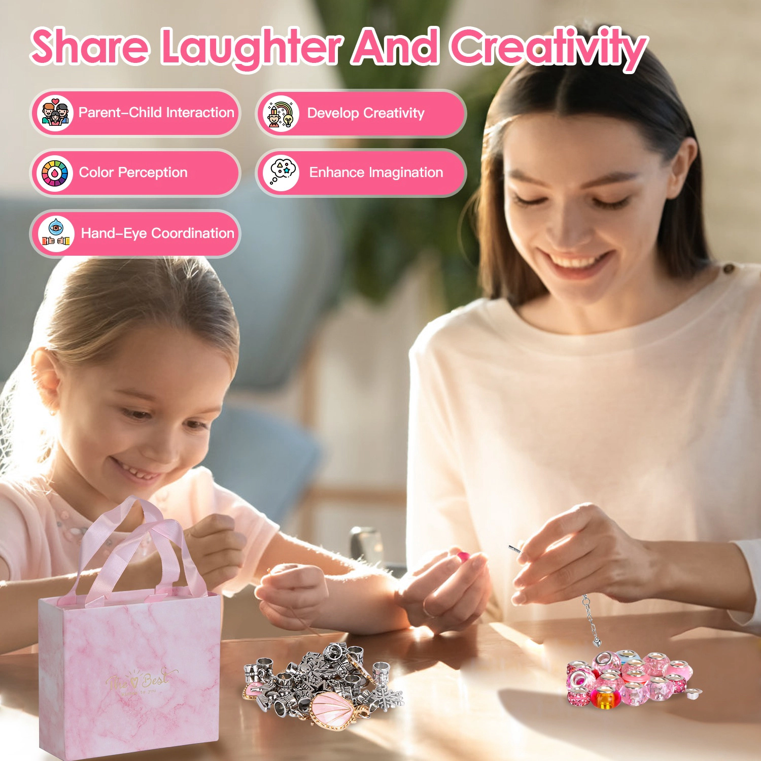 GBruno 66-Piece Charm Bracelet Making Kit