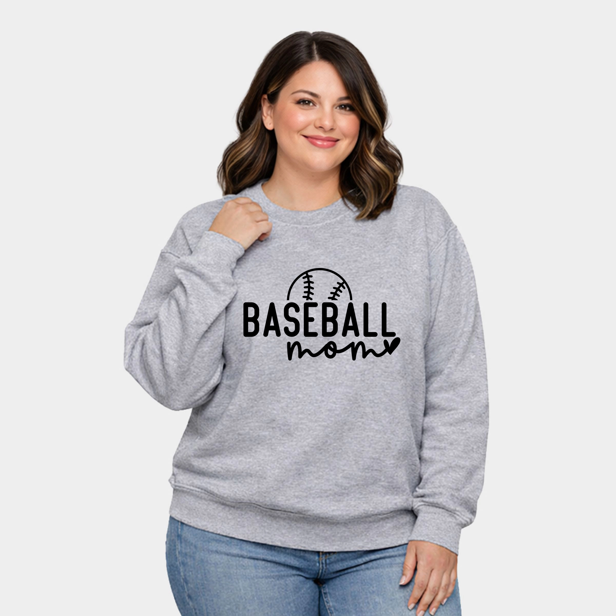 Simply Sage Market - Baseball Mom Ball  Women's Plus Sized Graphic Sweatshirt