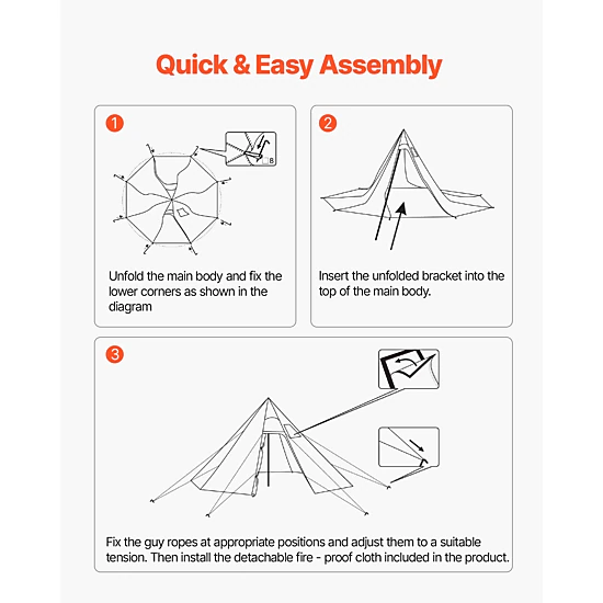 HONGGE Hot Tent for Portable Winter Tipi Tent with Stove Jack Waterproof Camping Tents Lightweight 4 Season Shelter