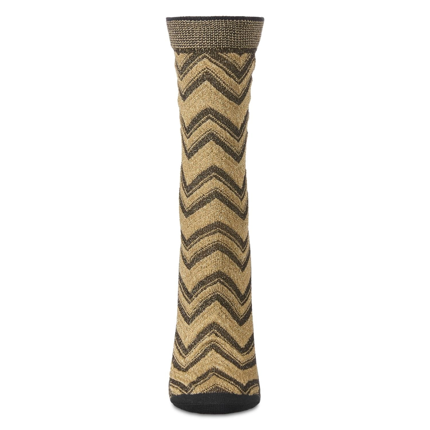 MeMoi Women's Shimmer Chevron Crew Socks