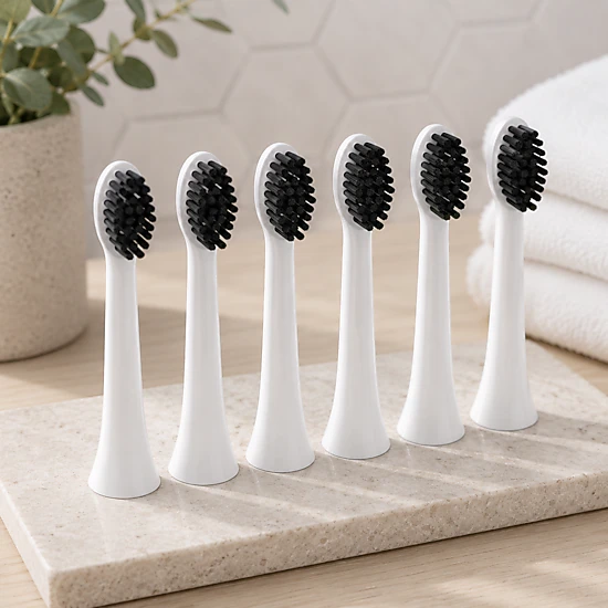 Pursonic Unisex Charcoal Infused Replacement Toothbrush Heads Compatible with Philips Sonicare Handles - 4 Pack