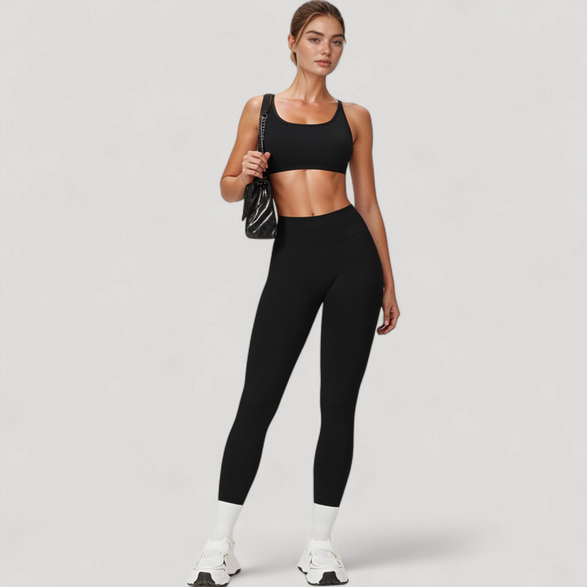 Anna-Kaci Active Women's Seamless High Waist Compression Leggings with Sculpting Back Detail and Stretch Knit Fabric