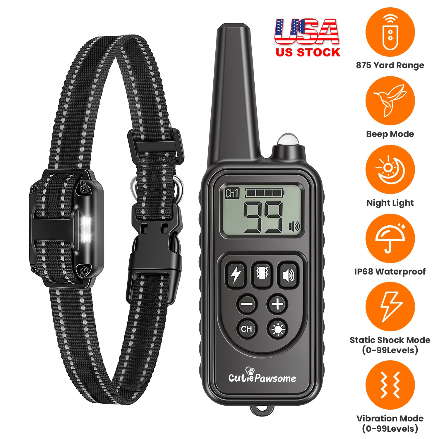 GBruno IP67 Waterproof Dog Training Collar Receiver