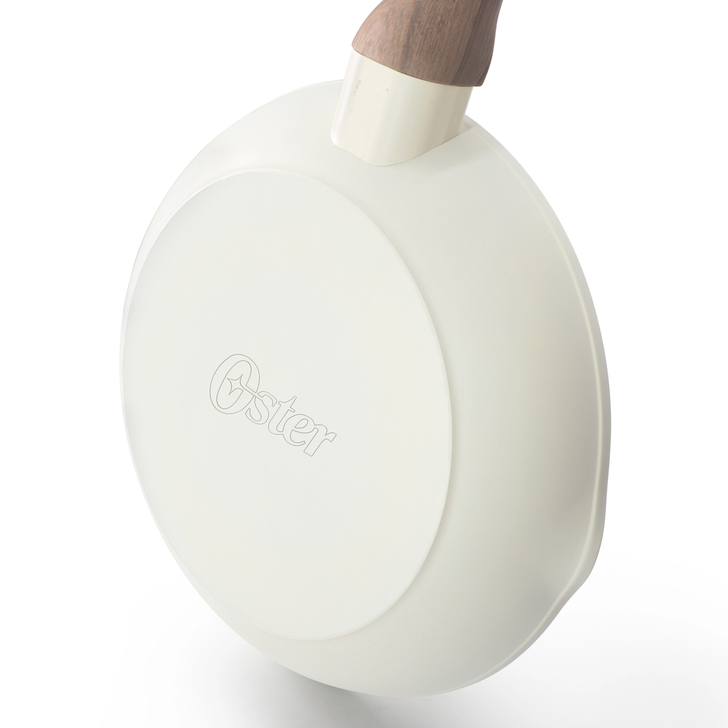 Oster Amberg Choice Inch Ceramic Nonstick Forged Aluminum Frying Pan in Off-White