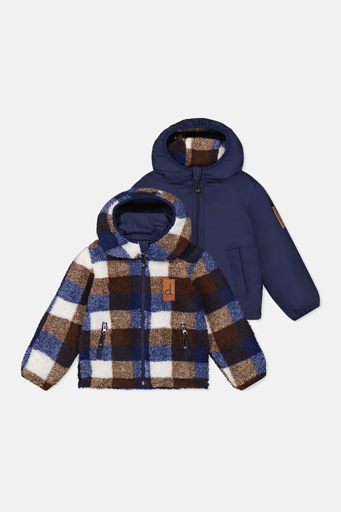 Deux par Boys Sherpa and Water-Resistant Reversible Mid-Season Jacket