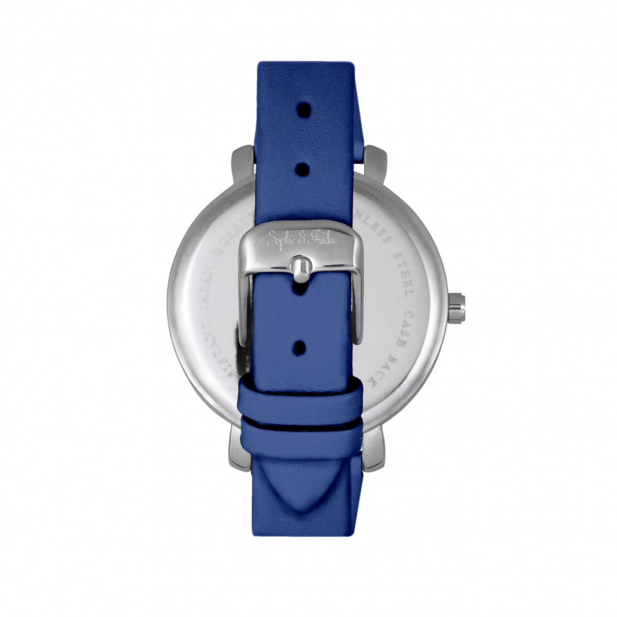 Sophie & Freda Key West Leather-Band Watch w/Swarovski Crystals