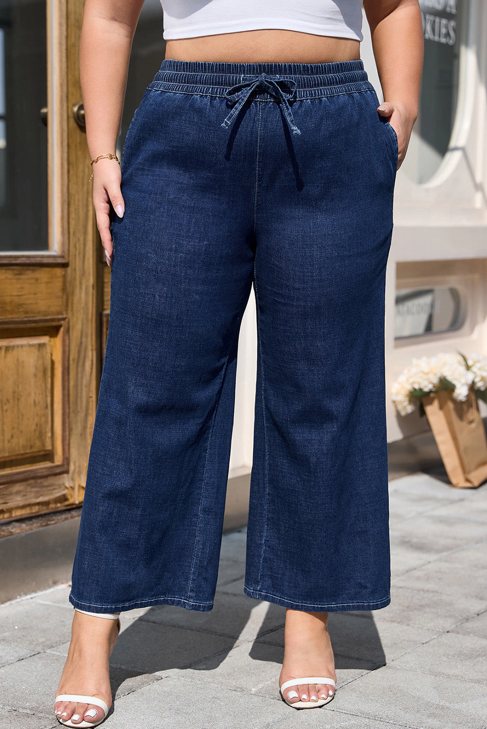 Threaded Pear Women's Analeia Wide Leg Casual PLUS Jeans