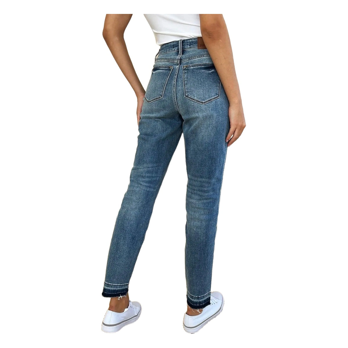 Judy Blue Full Mid Rise Rigid Magic Release Hem Jeans