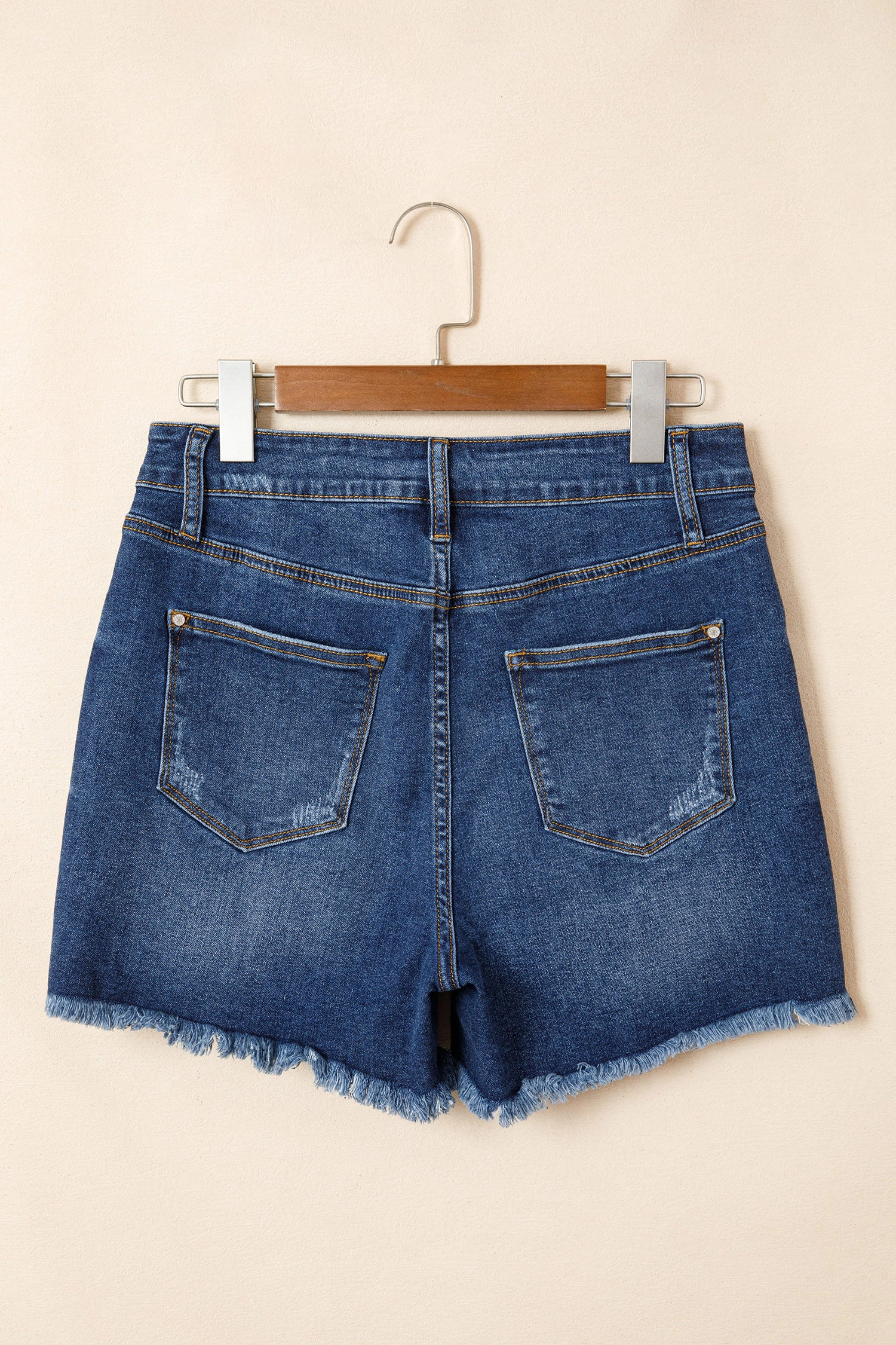 Threaded Pear Women's Holland Hem Distressed Whiskery Shorts