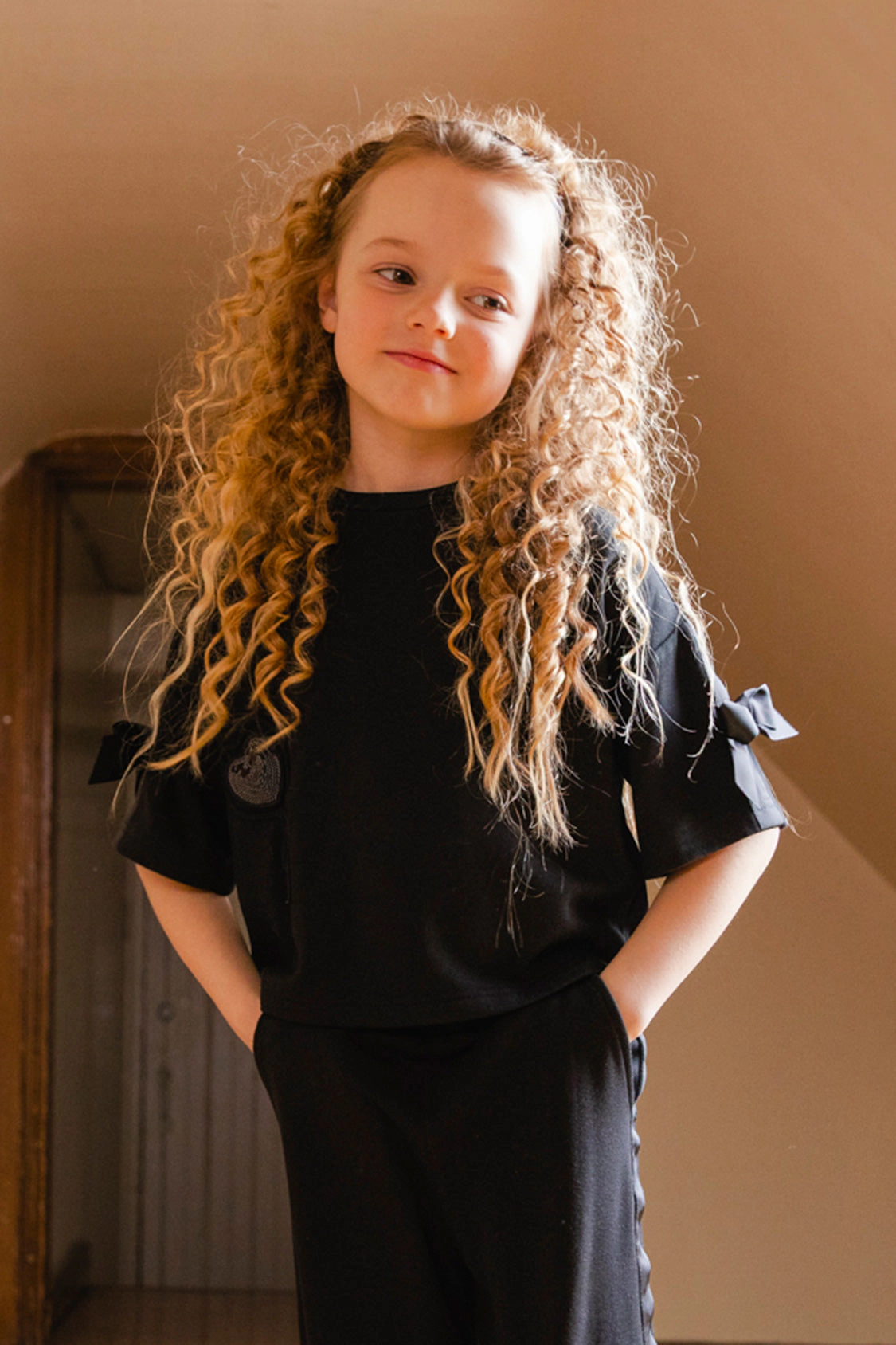 Deux par Girls Heart Balloon Short Sleeve Milano Top